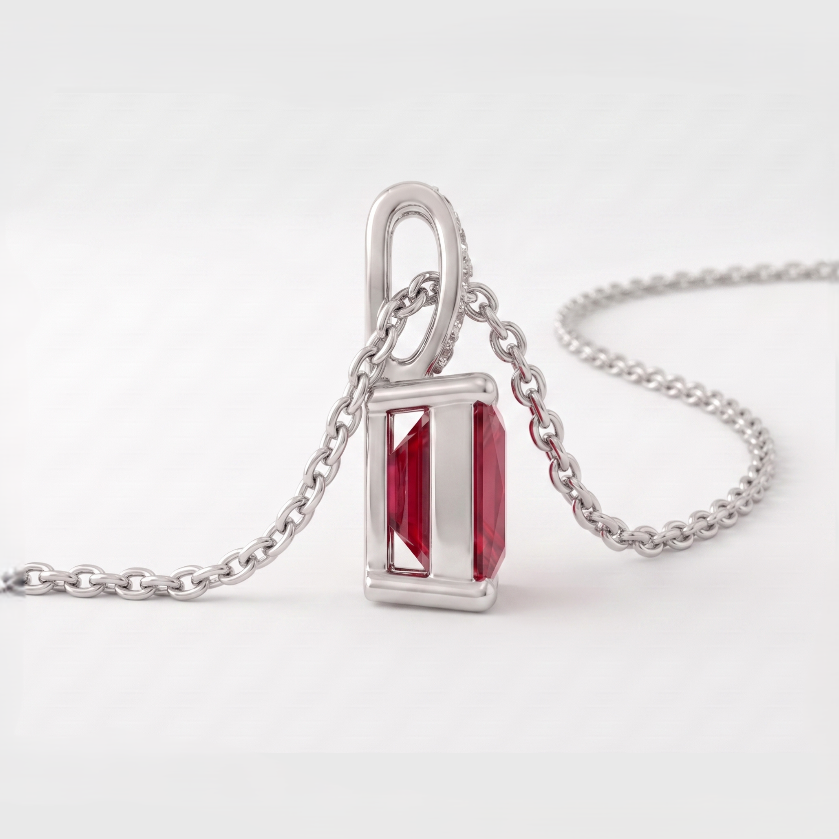 Rectis Prime Platinum Plated Lab Grown Diamond Pendant