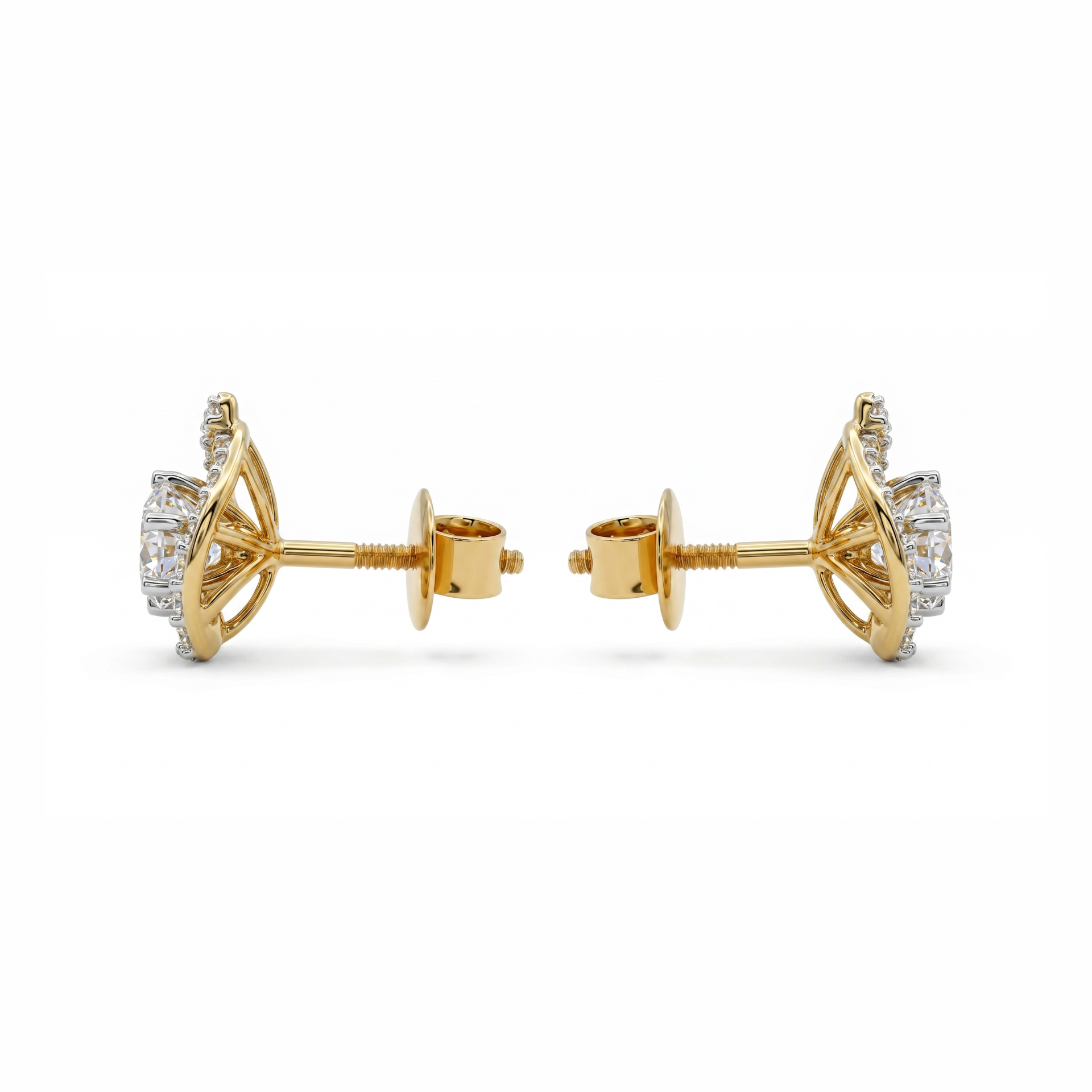 Aurora Triad Solitaire Lab Grown Diamond Earrings