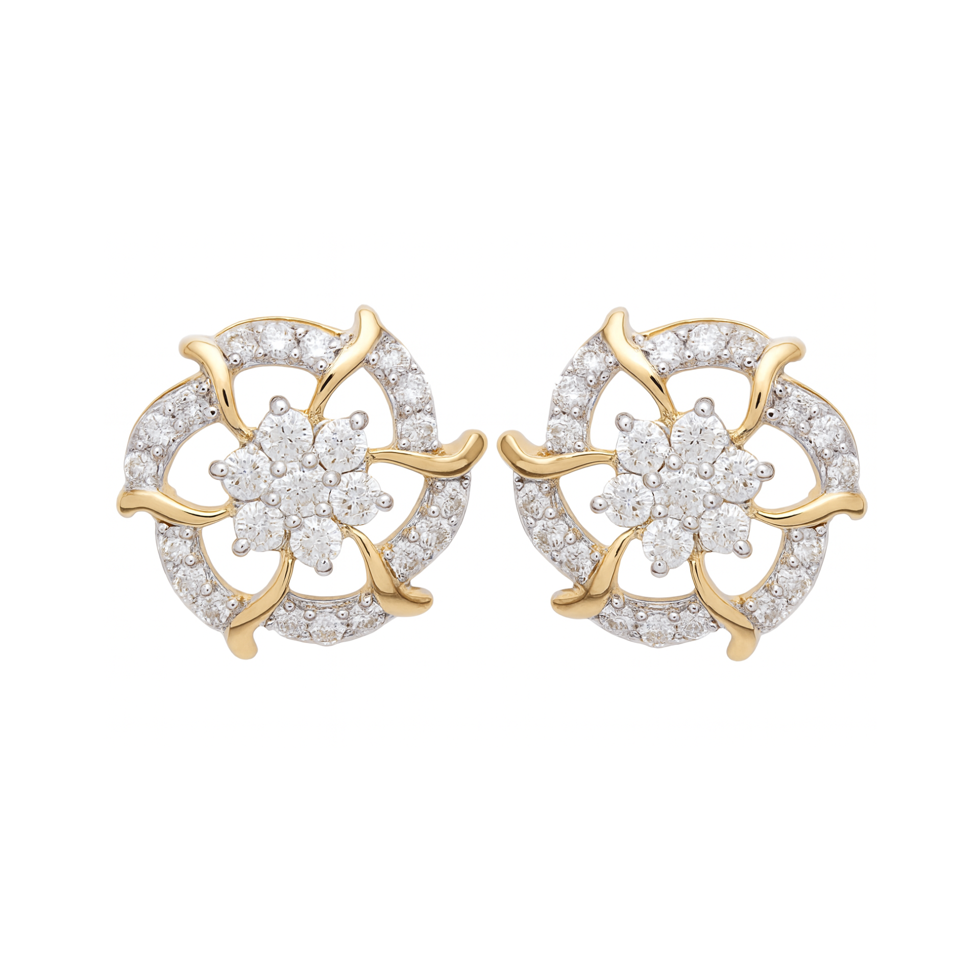 Petal Swirl Lab Grown Diamond Earrings