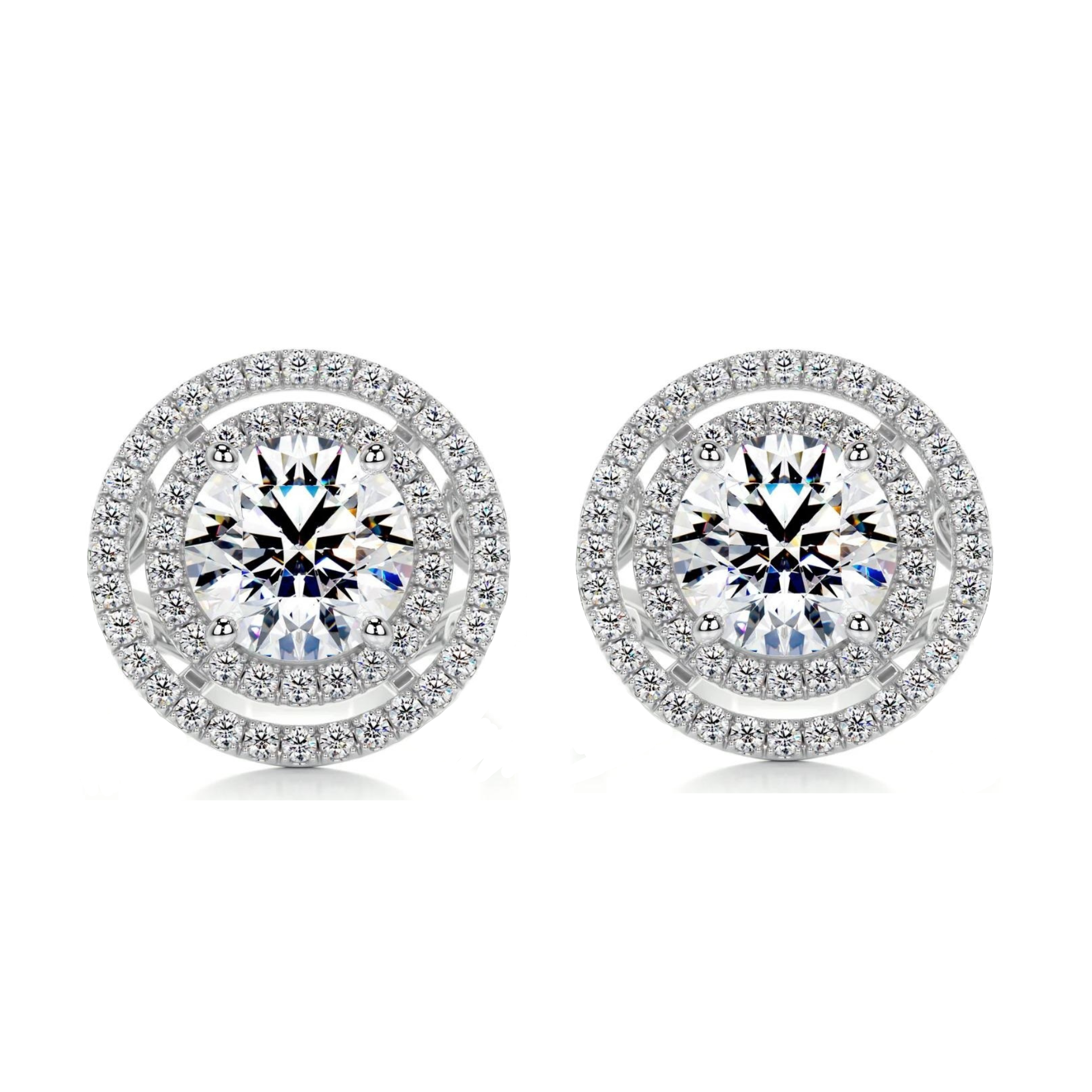 Serenity Cloud Solitaire Lab Grown Diamond Earrings
