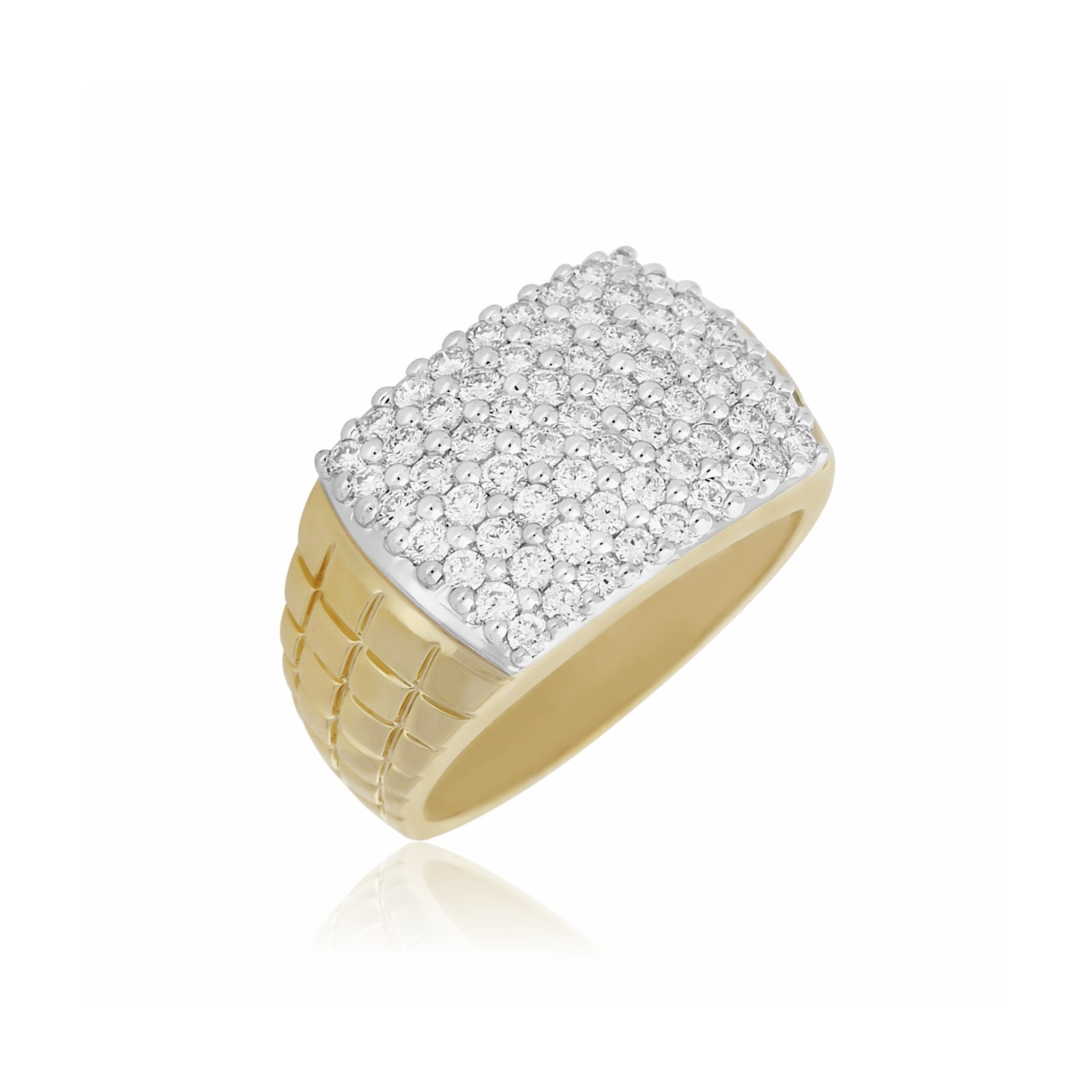 Opulent Grid Glimmer Lab Grown Diamond Ring