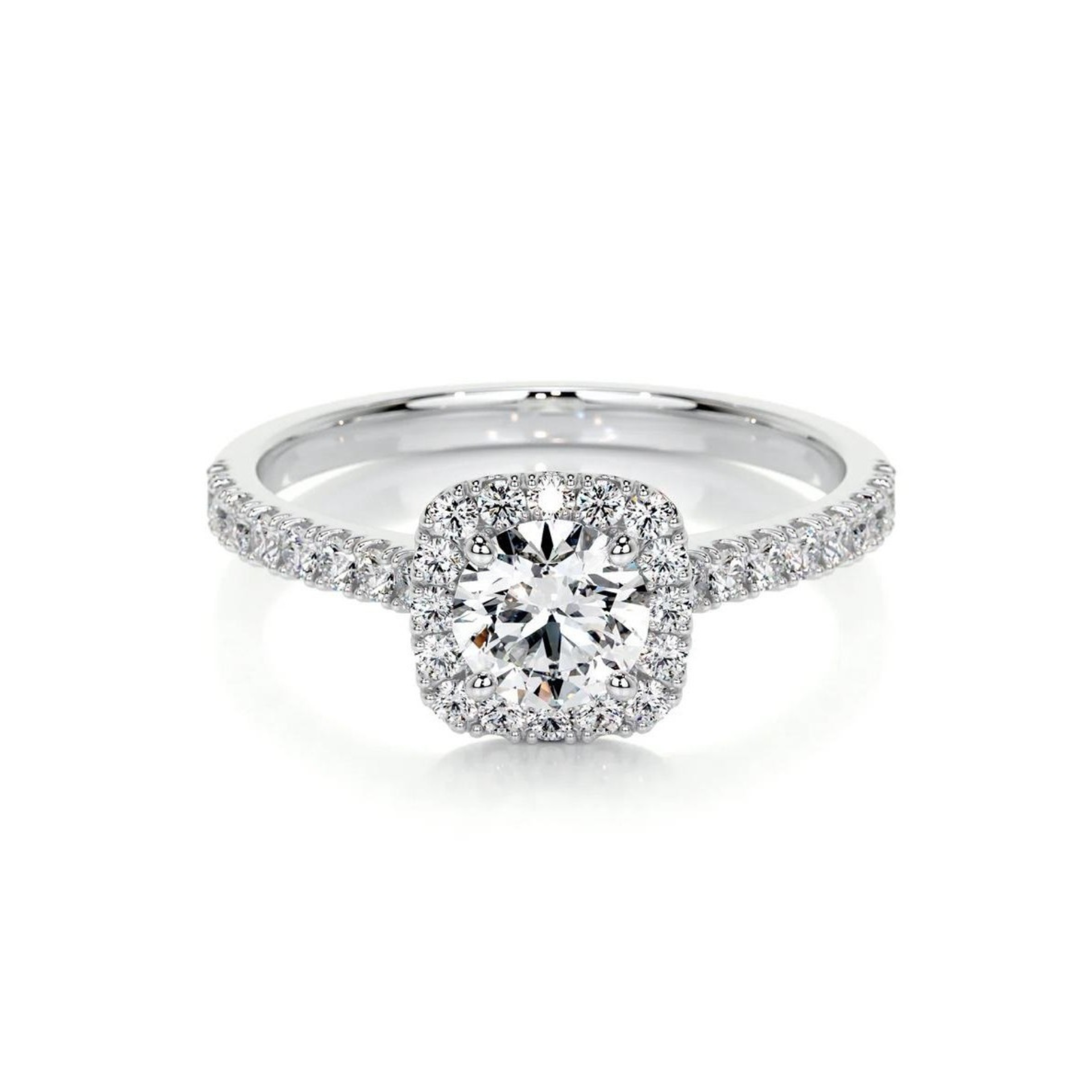 Infinity Charm Solitaire Lab Grown Diamond Ring
