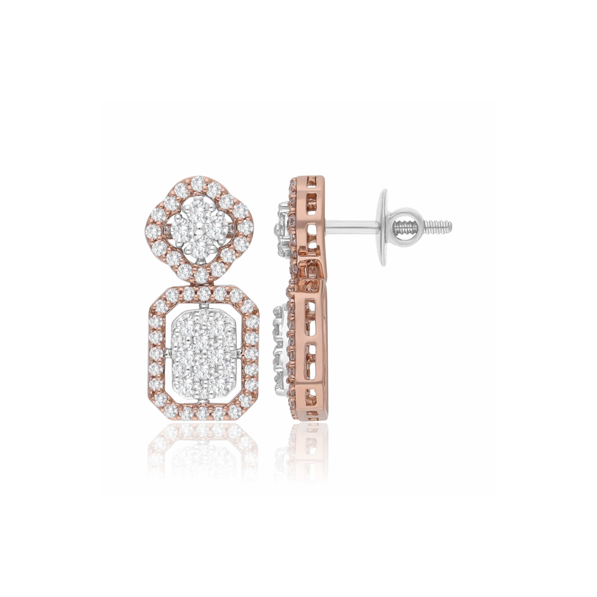 Art Deco Lab Grown Diamond Earrings