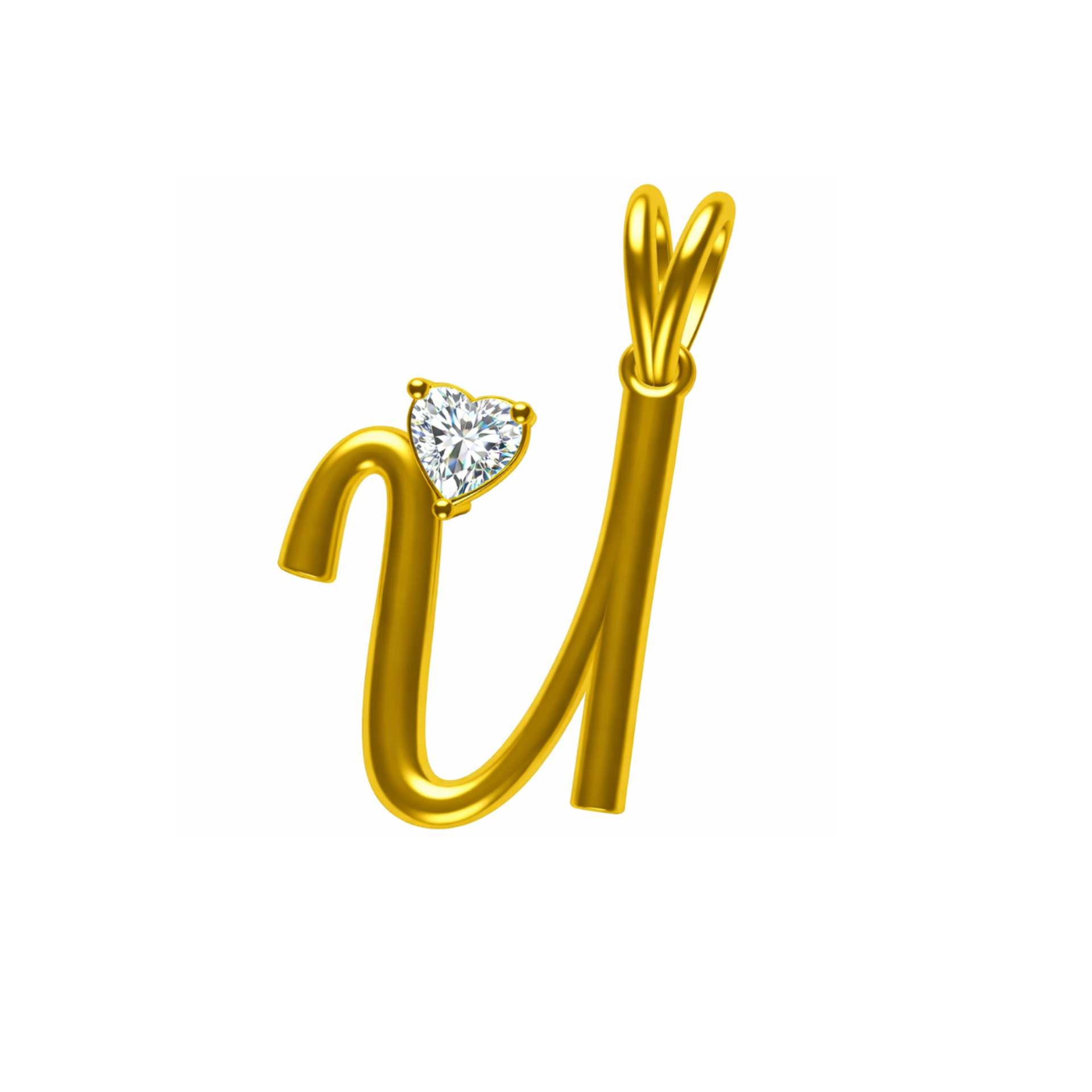 Unison Heart "U" Lab Grown Diamond Pendant