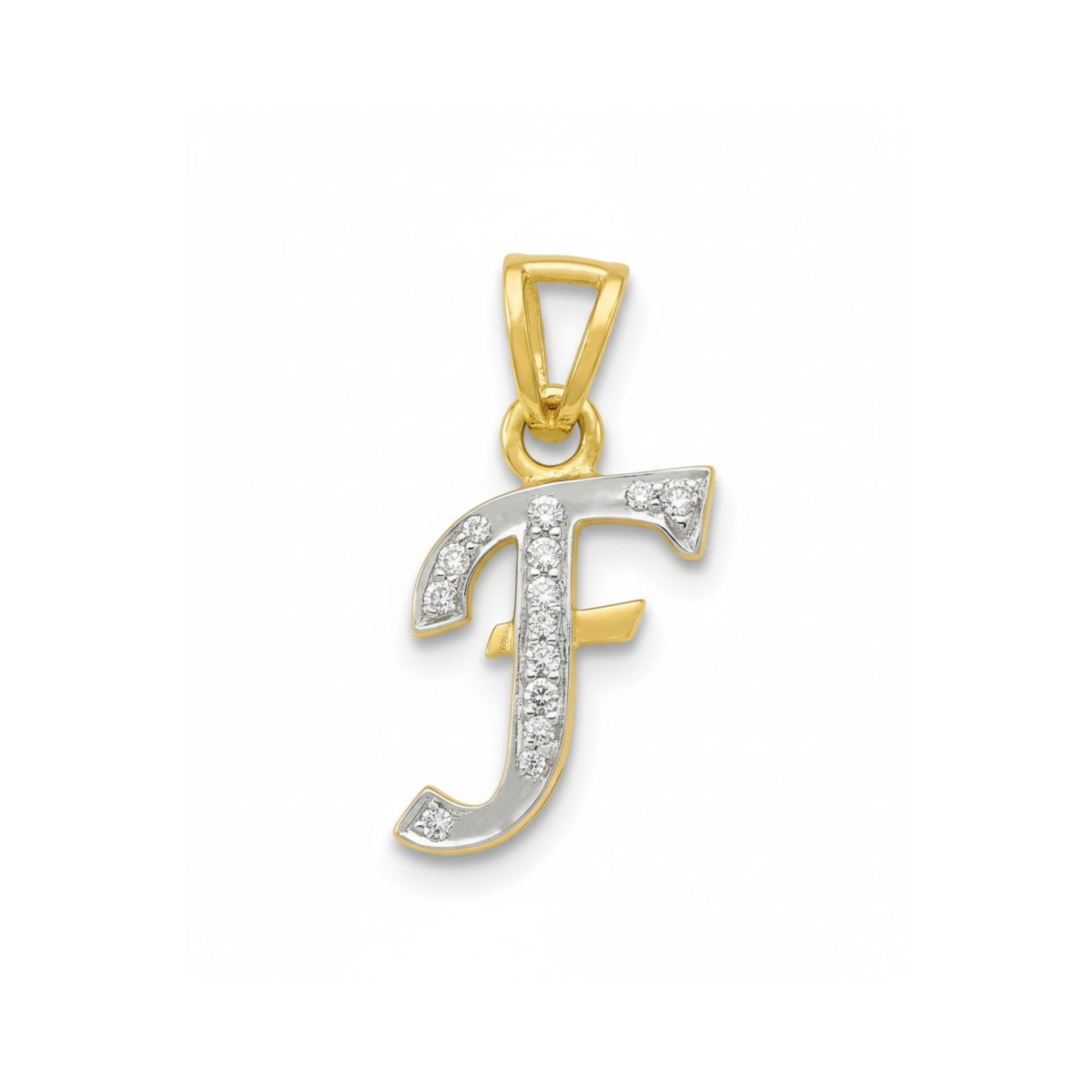 F-Initial Lab Grown Diamond Pendant
