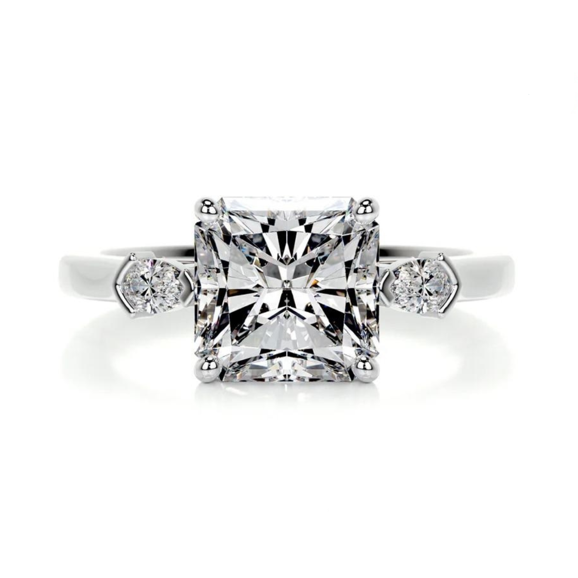 Opulence Square Solitaire Lab Grown Diamond Ring