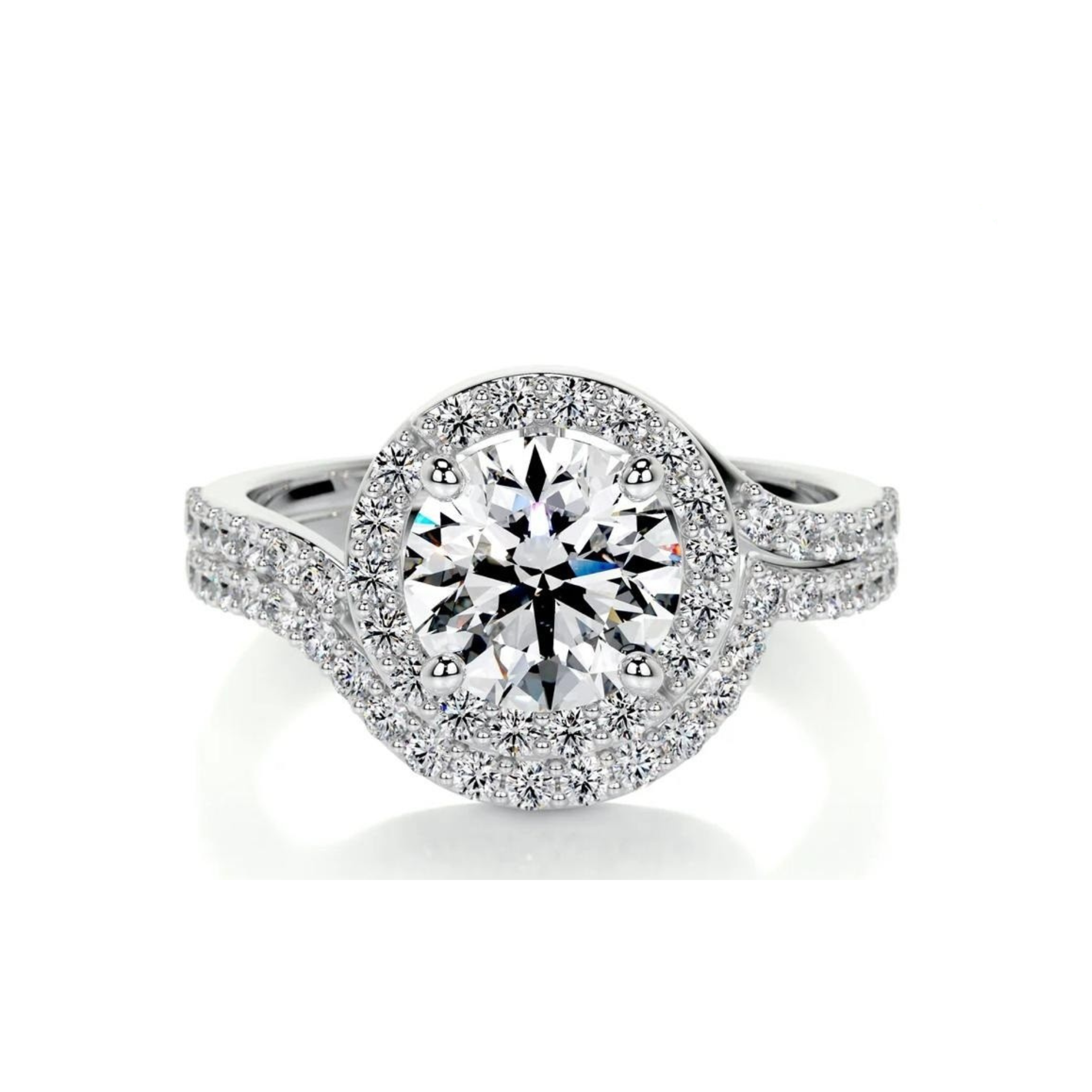 Queen’s Halo Solitaire Lab Grown Diamond Ring