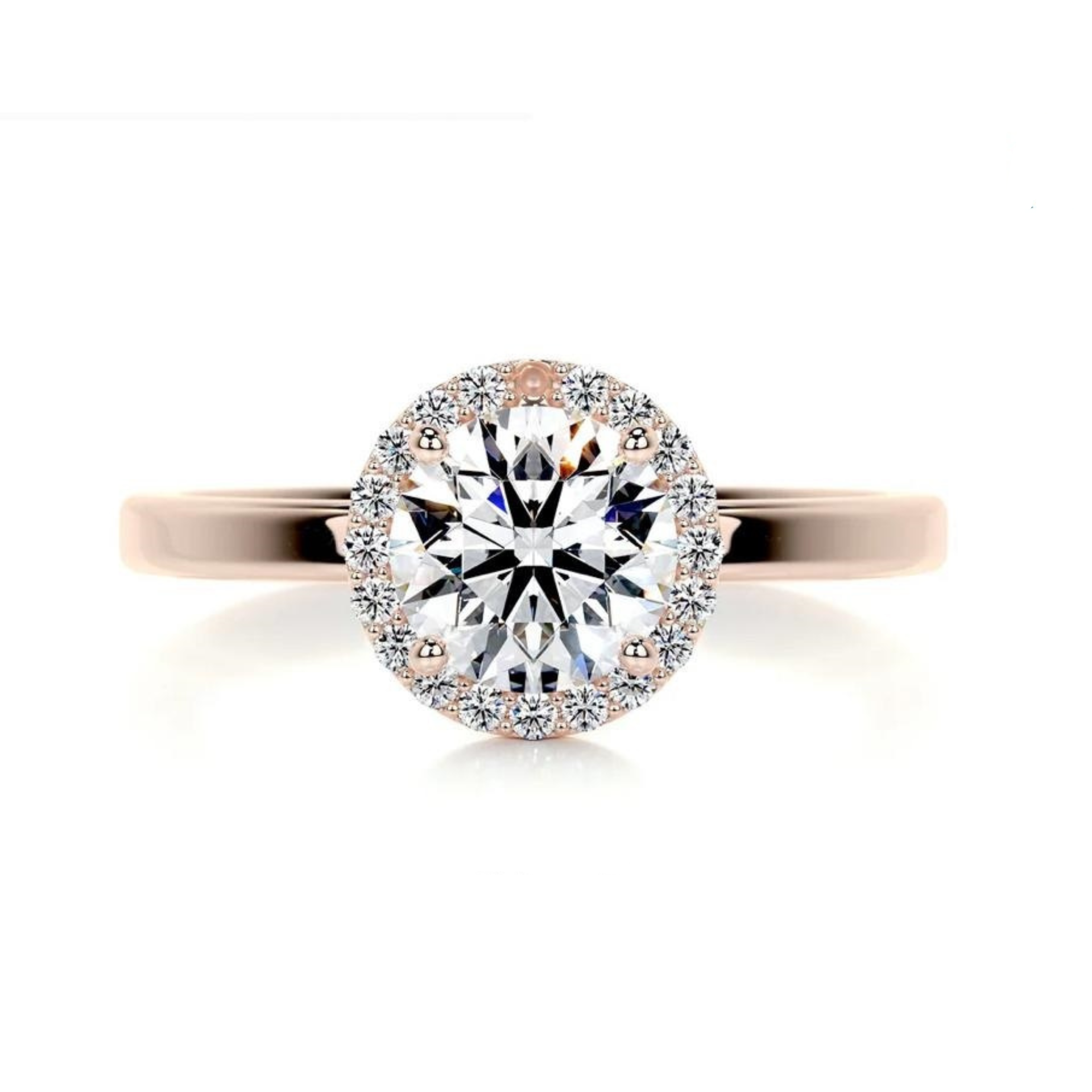 Dawnlight Halo Solitaire Lab Grown Diamond Ring