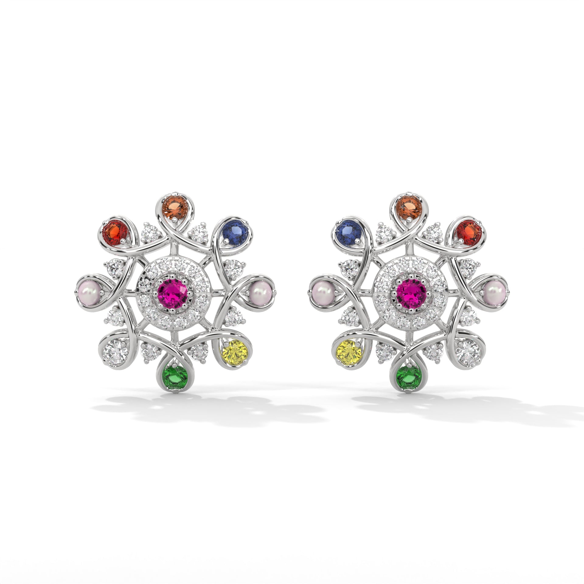 Swirling Lab Grown Diamond Harmony Studs