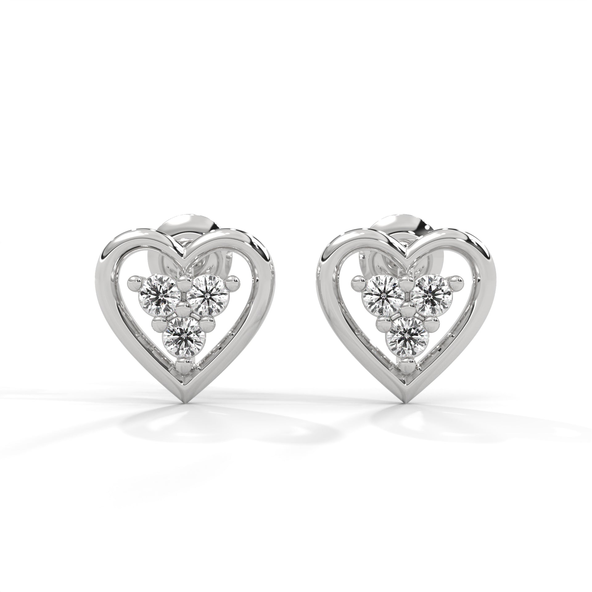Radiant Heart Lab Grown Diamond Earrings