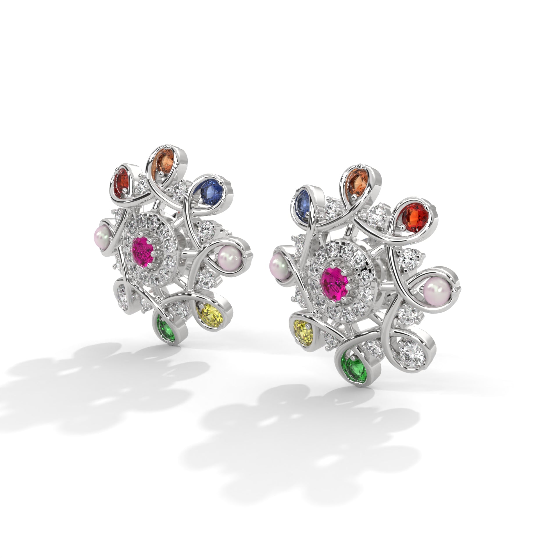 Swirling Lab Grown Diamond Harmony Studs