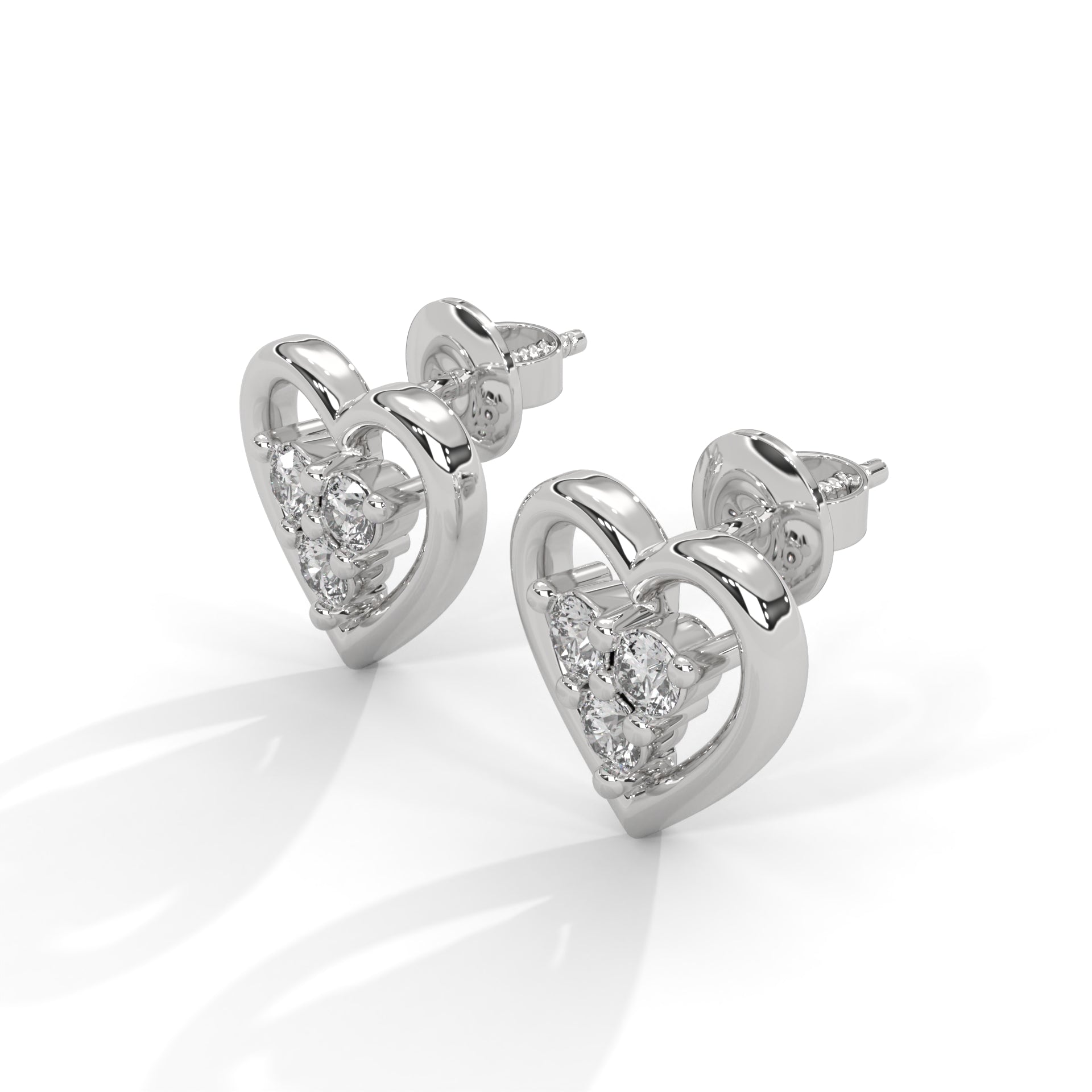 Radiant Heart Lab Grown Diamond Earrings