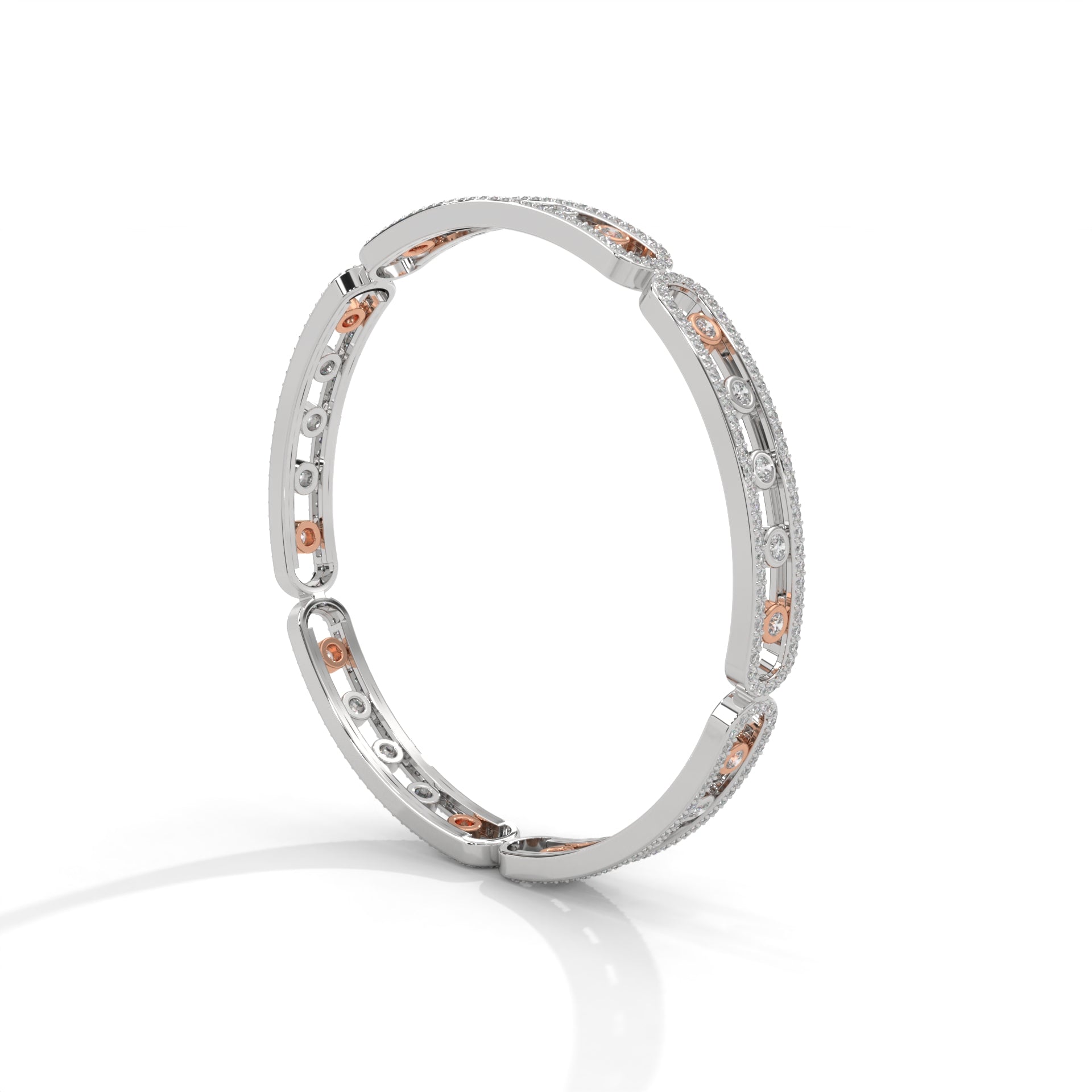 Harmony Tricolor Lab Grown Diamond Bangle