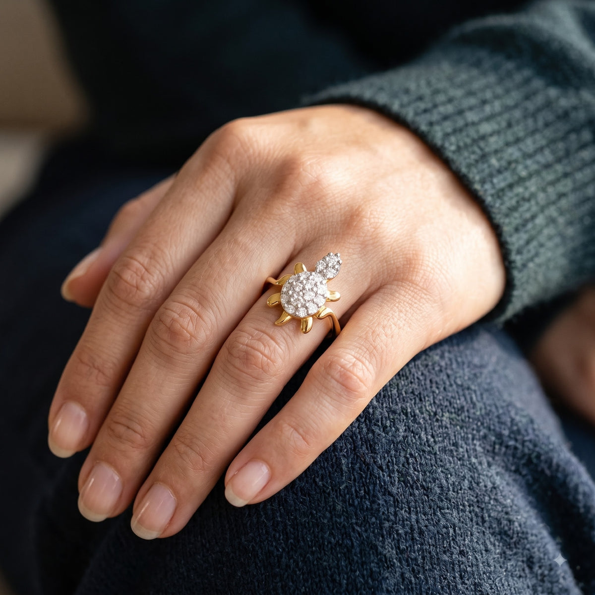 Calista Turtle Lab Grown Diamond Ring