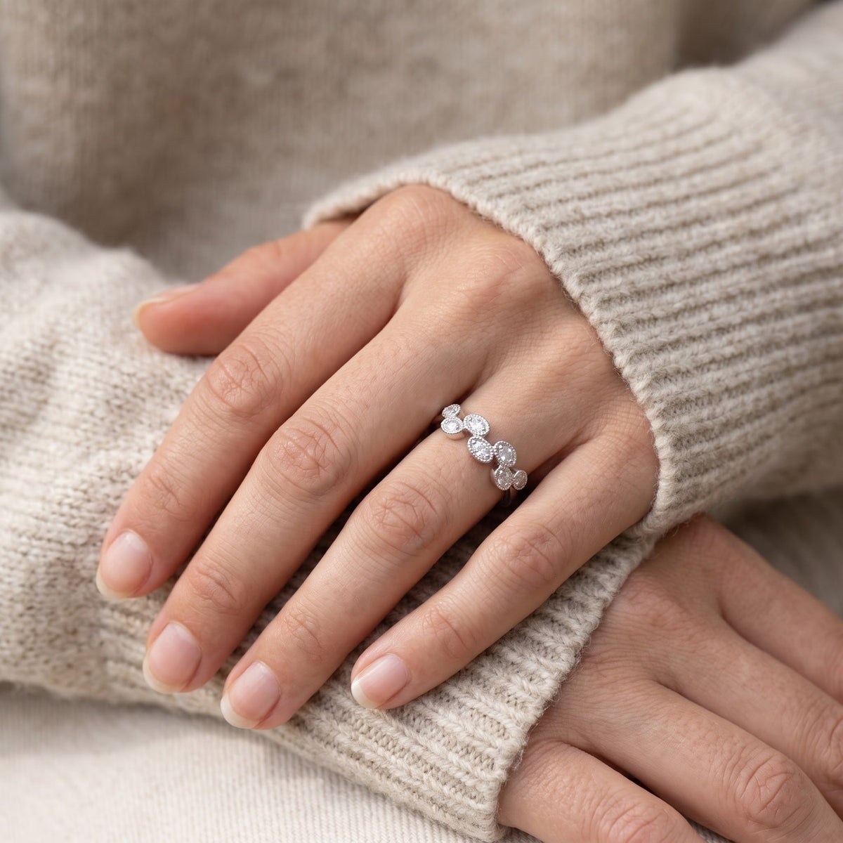 Solenne Quad Bloom Lab Grown Diamond Ring
