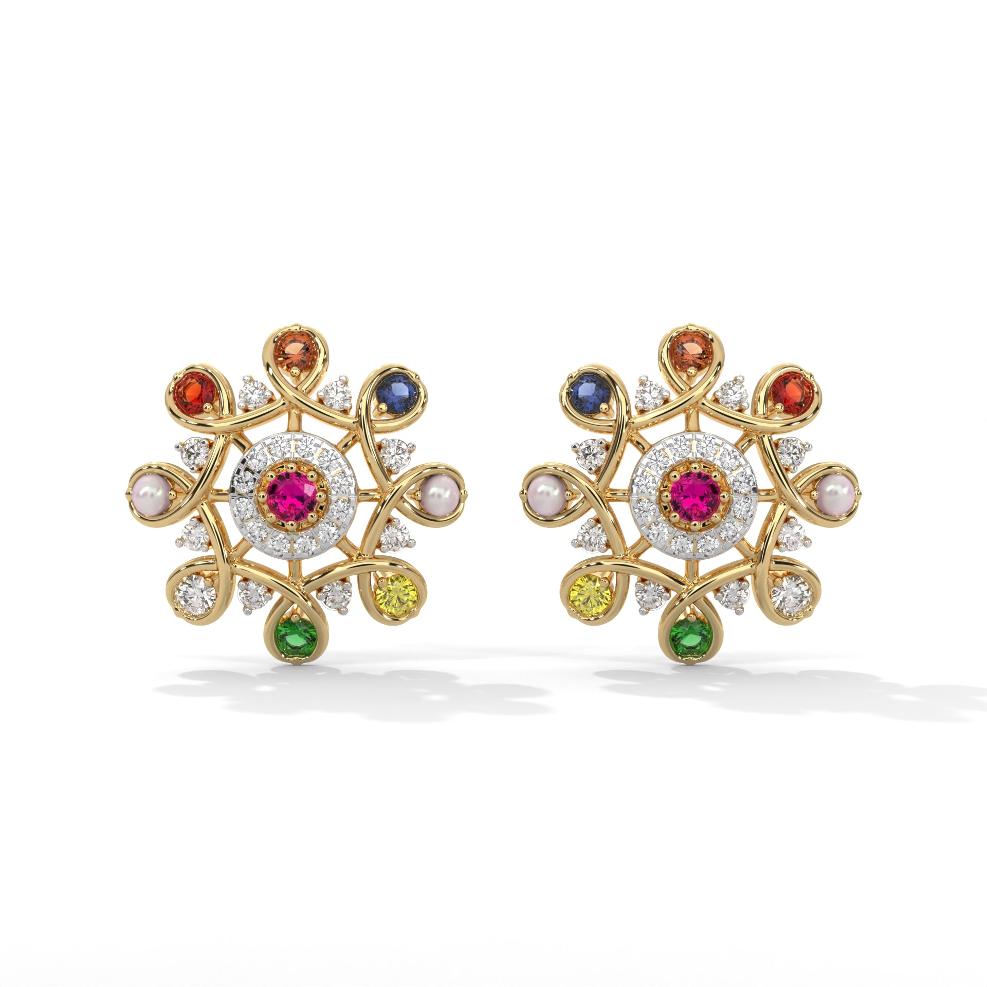 Swirling Lab Grown Diamond Harmony Studs