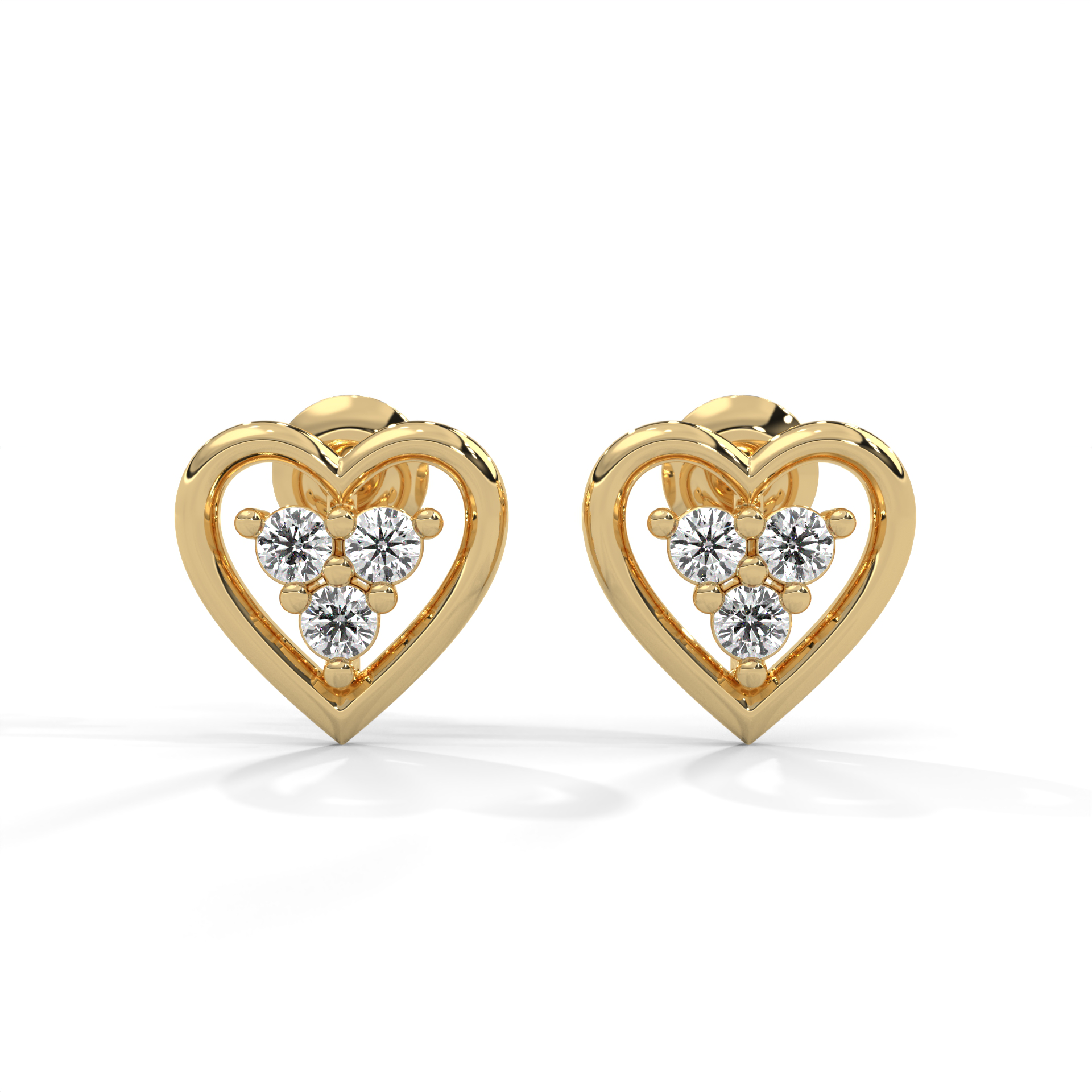 Radiant Heart Lab Grown Diamond Earrings
