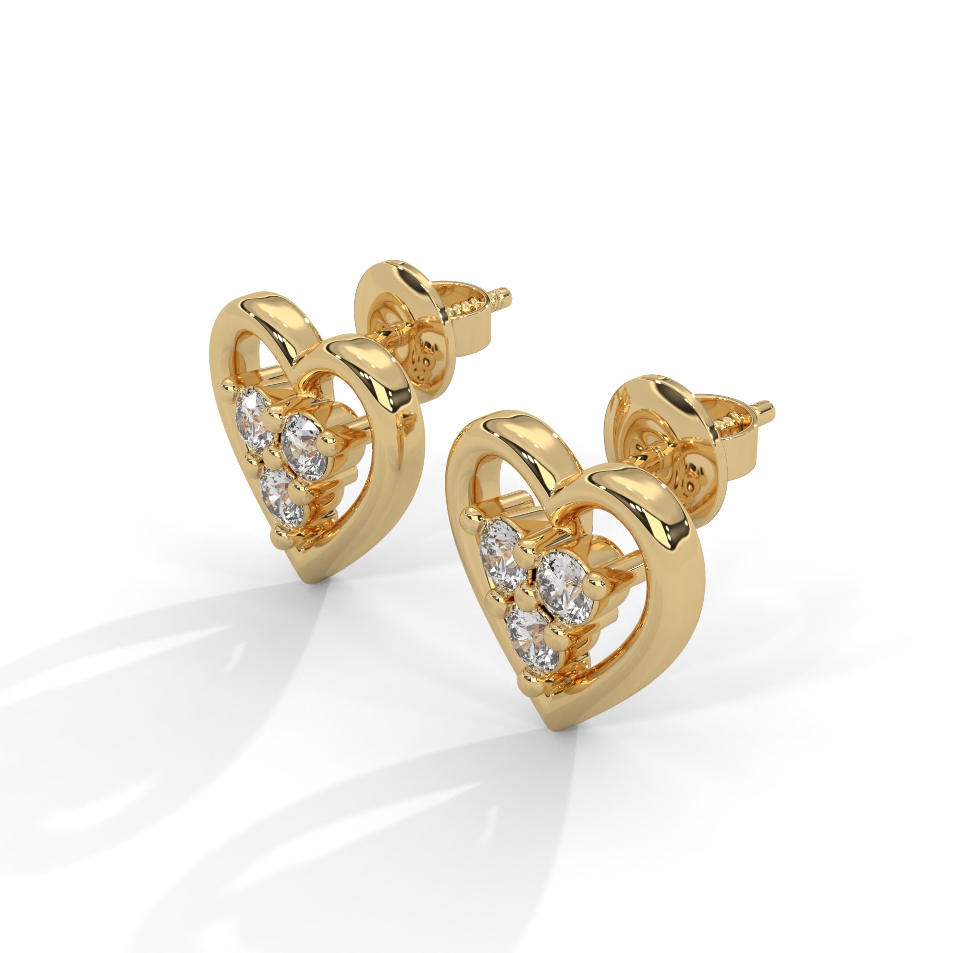 Radiant Heart Lab Grown Diamond Earrings
