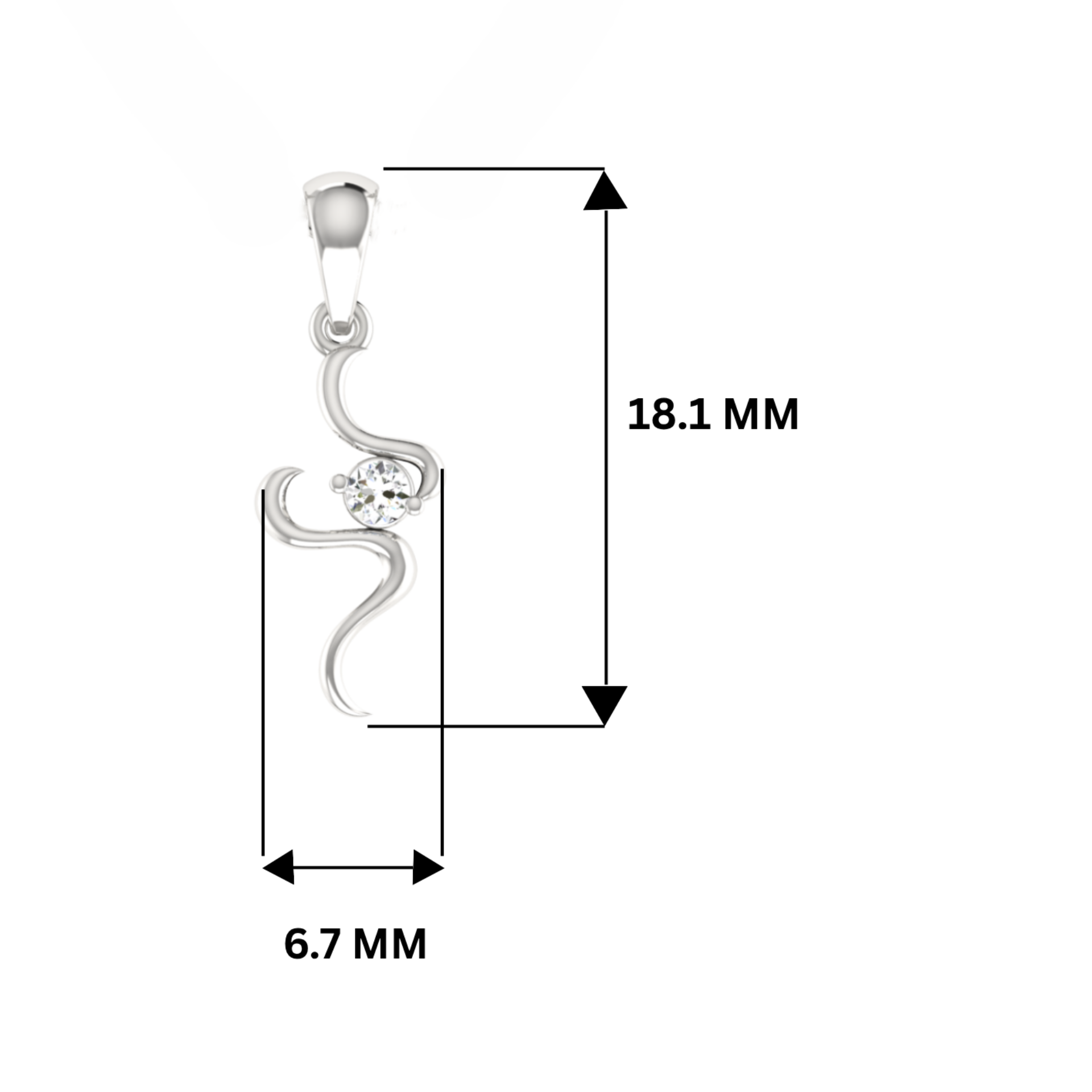 Flux Kora Platinum Plated Lab Grown Diamond Pendant