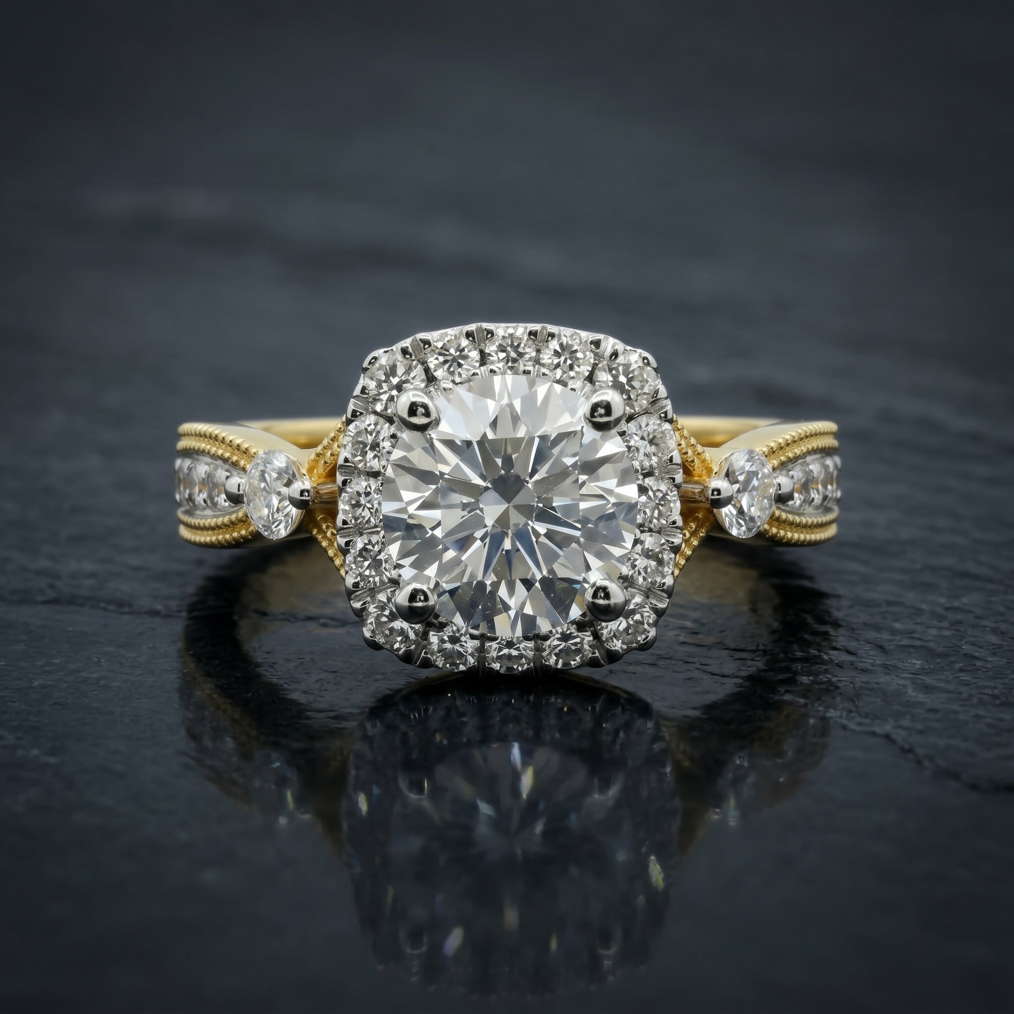 Antiquarian Solitaire Lab Grown Diamond Ring