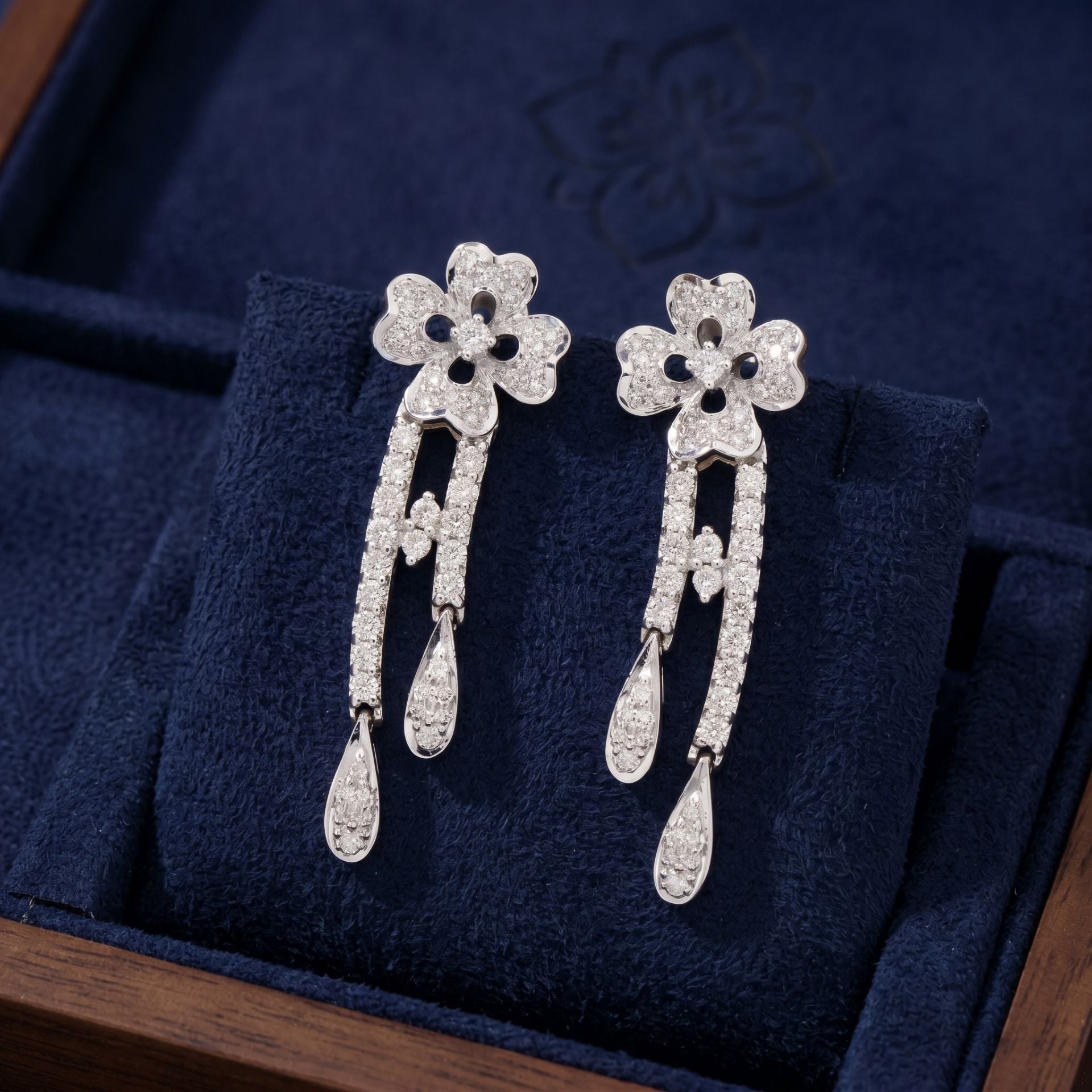 Starlet Flora Rain Lab Grown Diamond Earrings