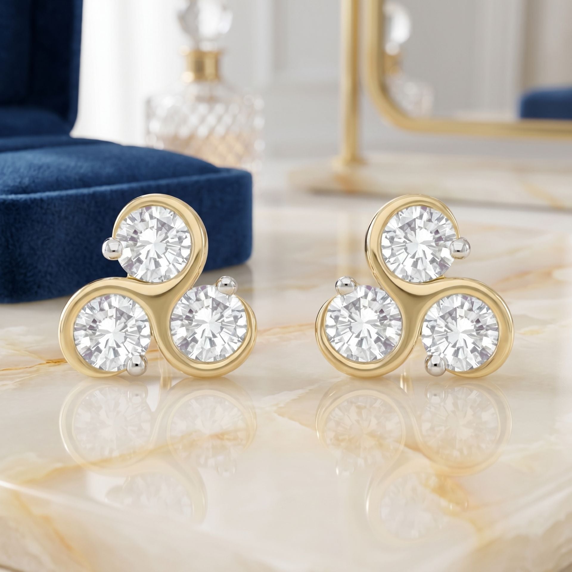 Trilon Radiance Lab Grown Diamond Earrings