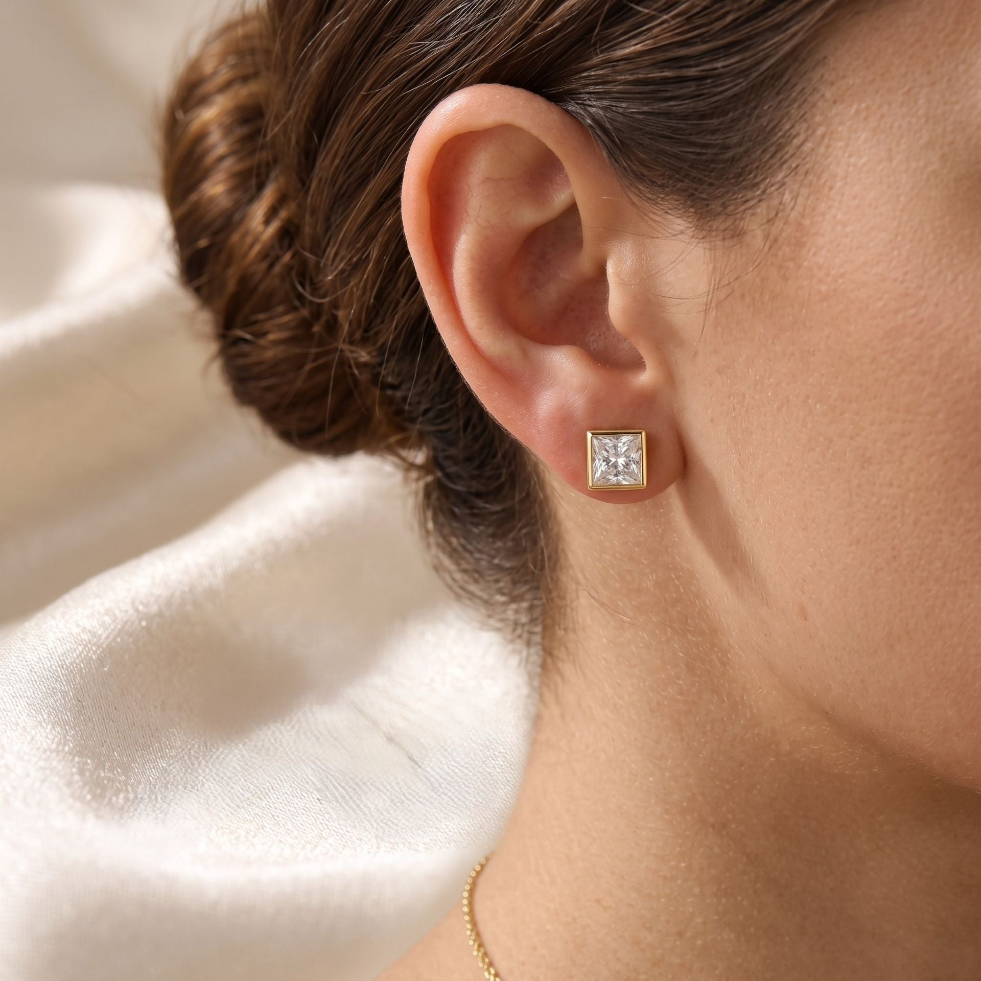 Radiant Palace Solitaire Lab Grown Diamond Earrings
