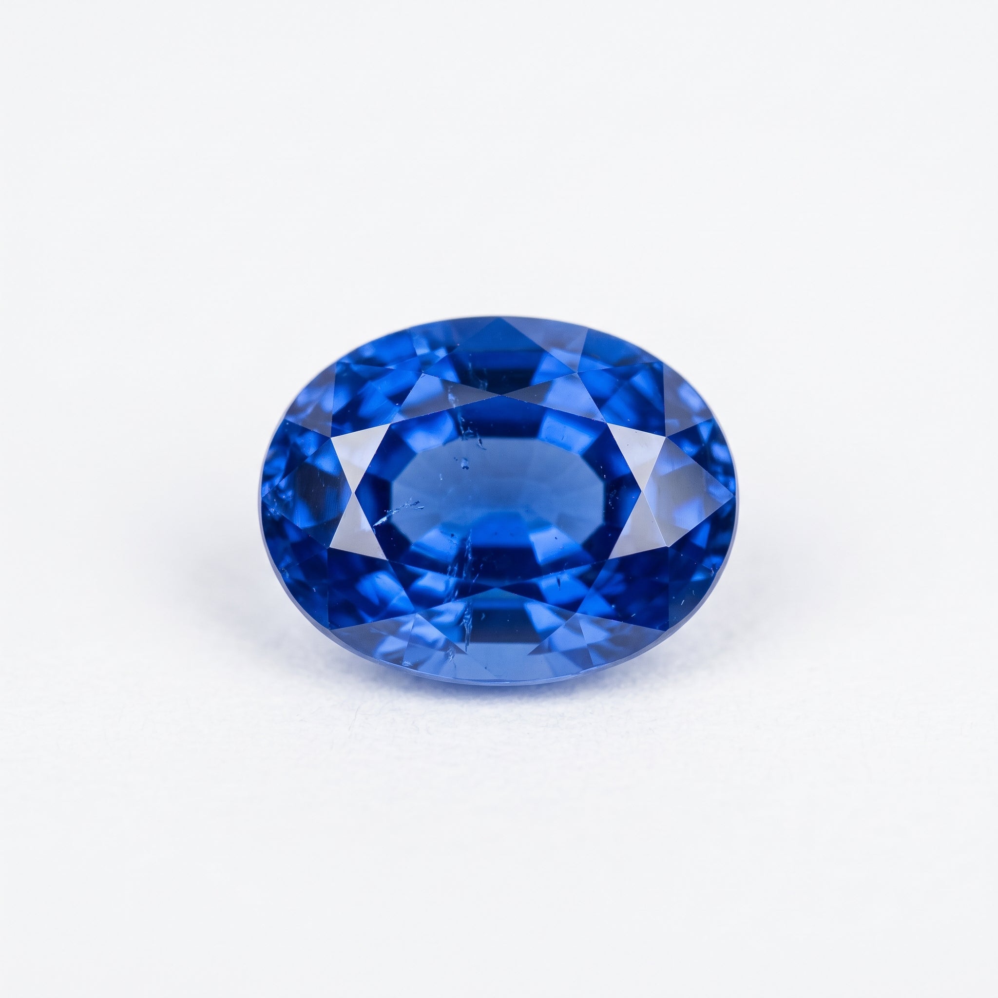 6 ct Lab Grown Blue Sapphire Oval Shape Gemstone