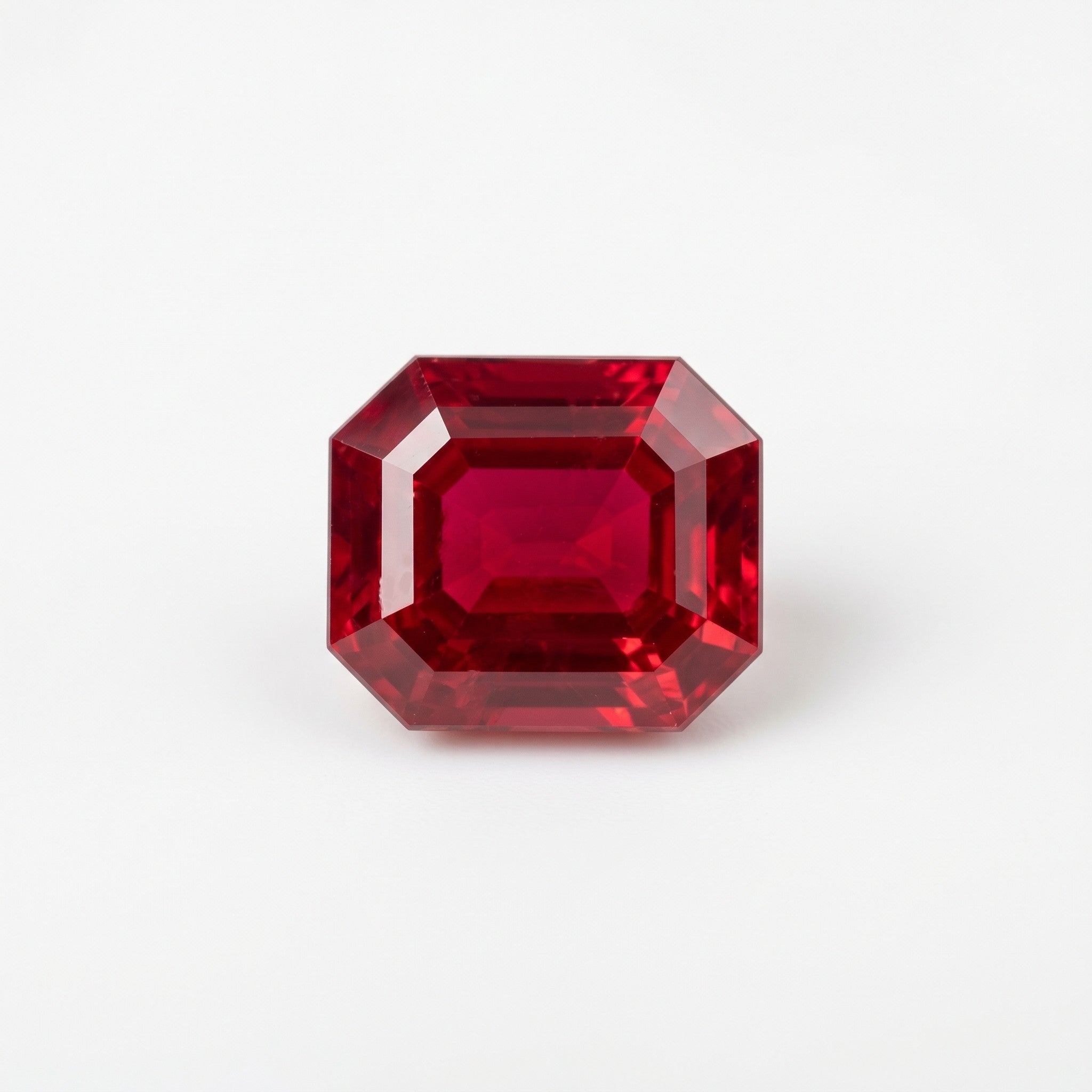 5 ct Lab Grown Ruby Octagon Shape Gemstone