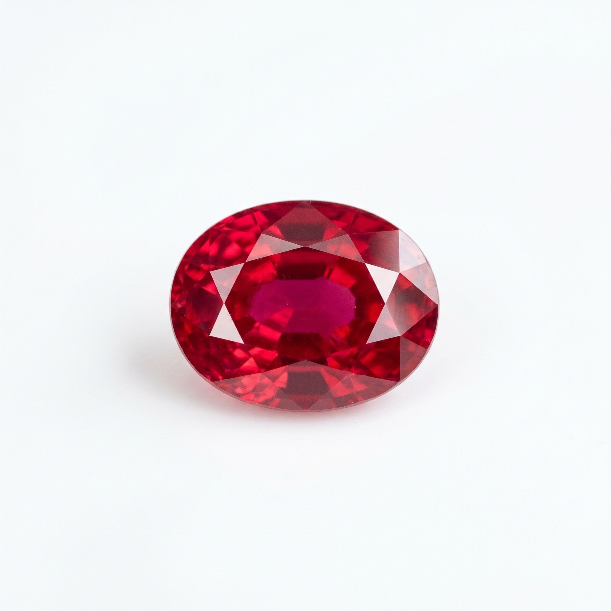 3 ct Lab Grown Ruby Oval Shape Gemstone