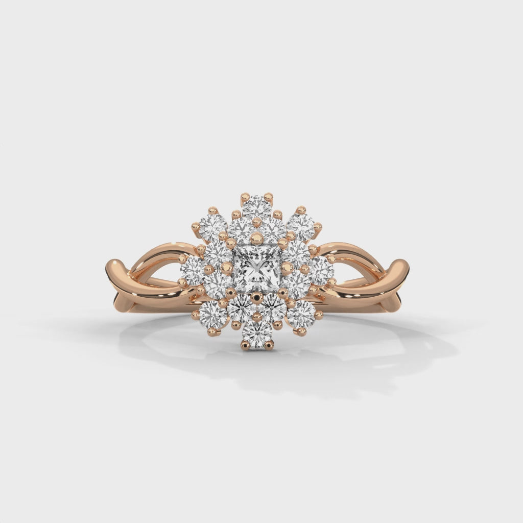 Celestial Blossom Lab Grown Diamond Ring