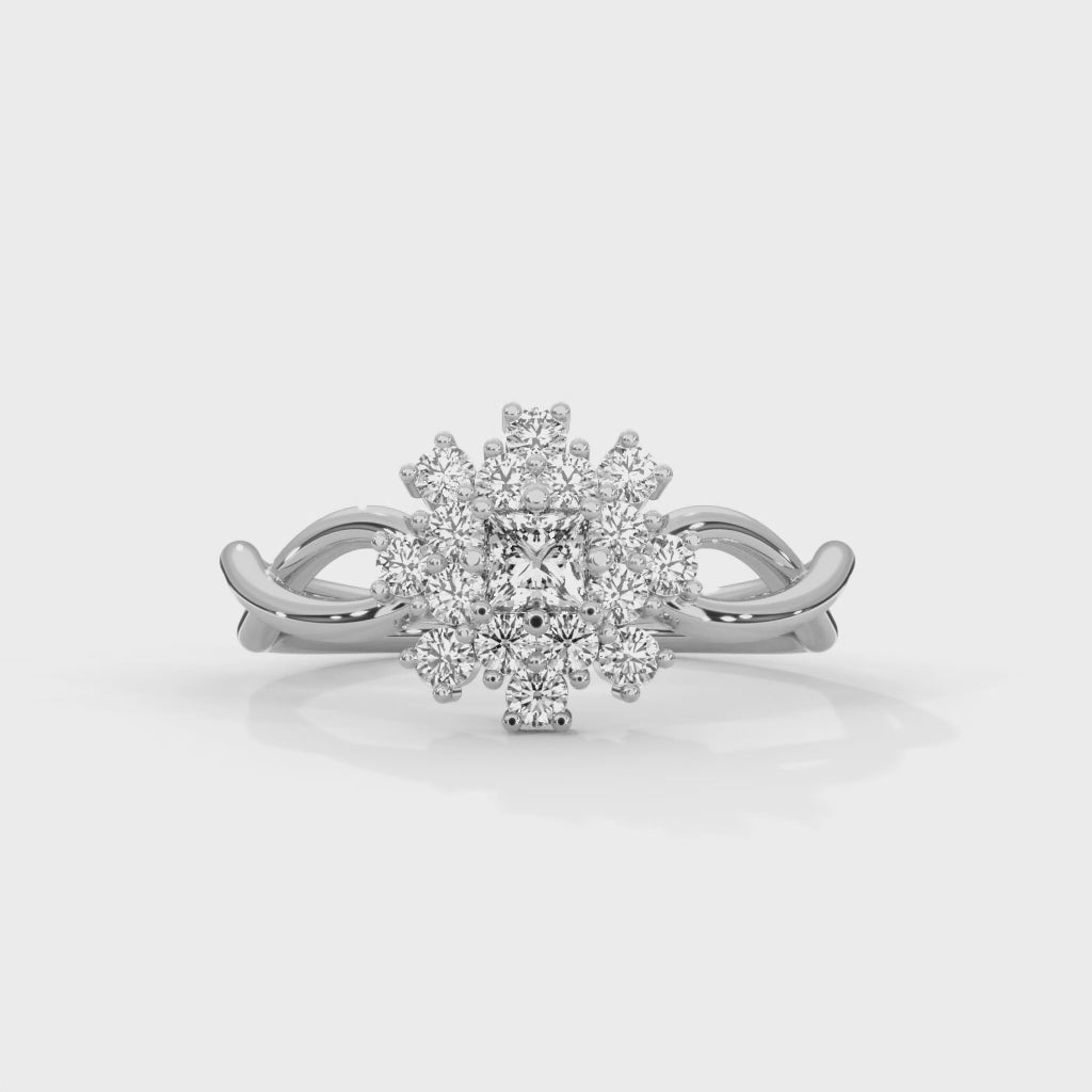 Celestial Blossom Lab Grown Diamond Ring