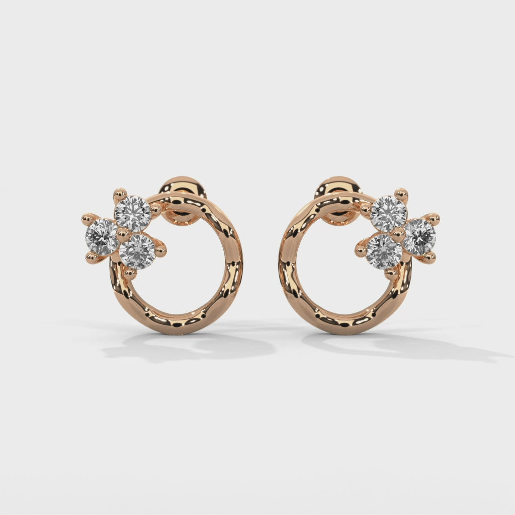 Blossom Loop Lab Grown Diamond Earrings