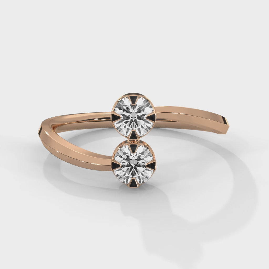 Twin Spark Lab Grown Diamond Ring