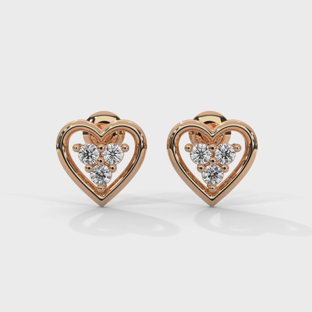 Radiant Heart Lab Grown Diamond Earrings
