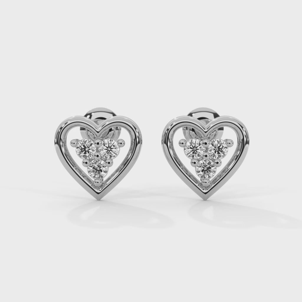Radiant Heart Lab Grown Diamond Earrings