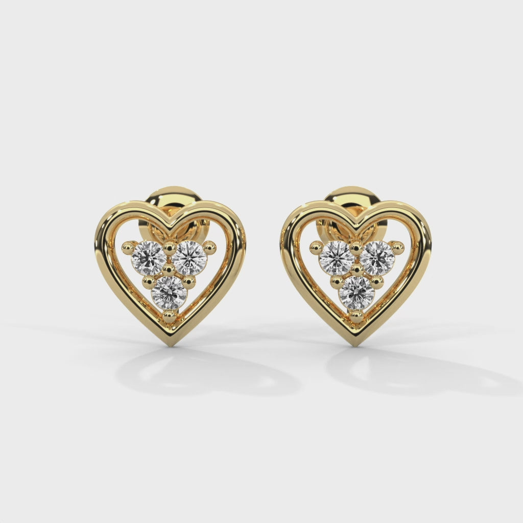 Radiant Heart Lab Grown Diamond Earrings