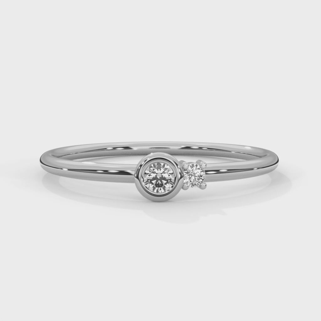 Minimalist Duo Lab Grown Diamond Ring