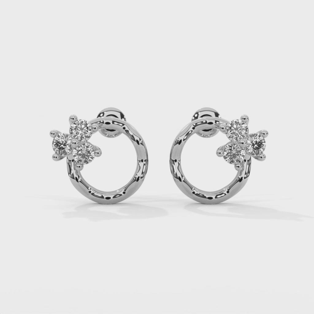 Blossom Loop Lab Grown Diamond Earrings