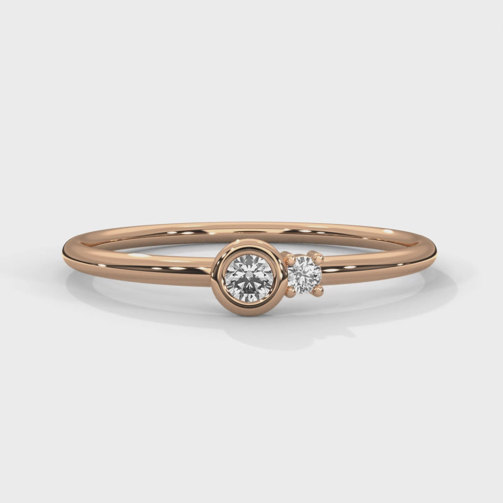 Minimalist Duo Lab Grown Diamond Ring
