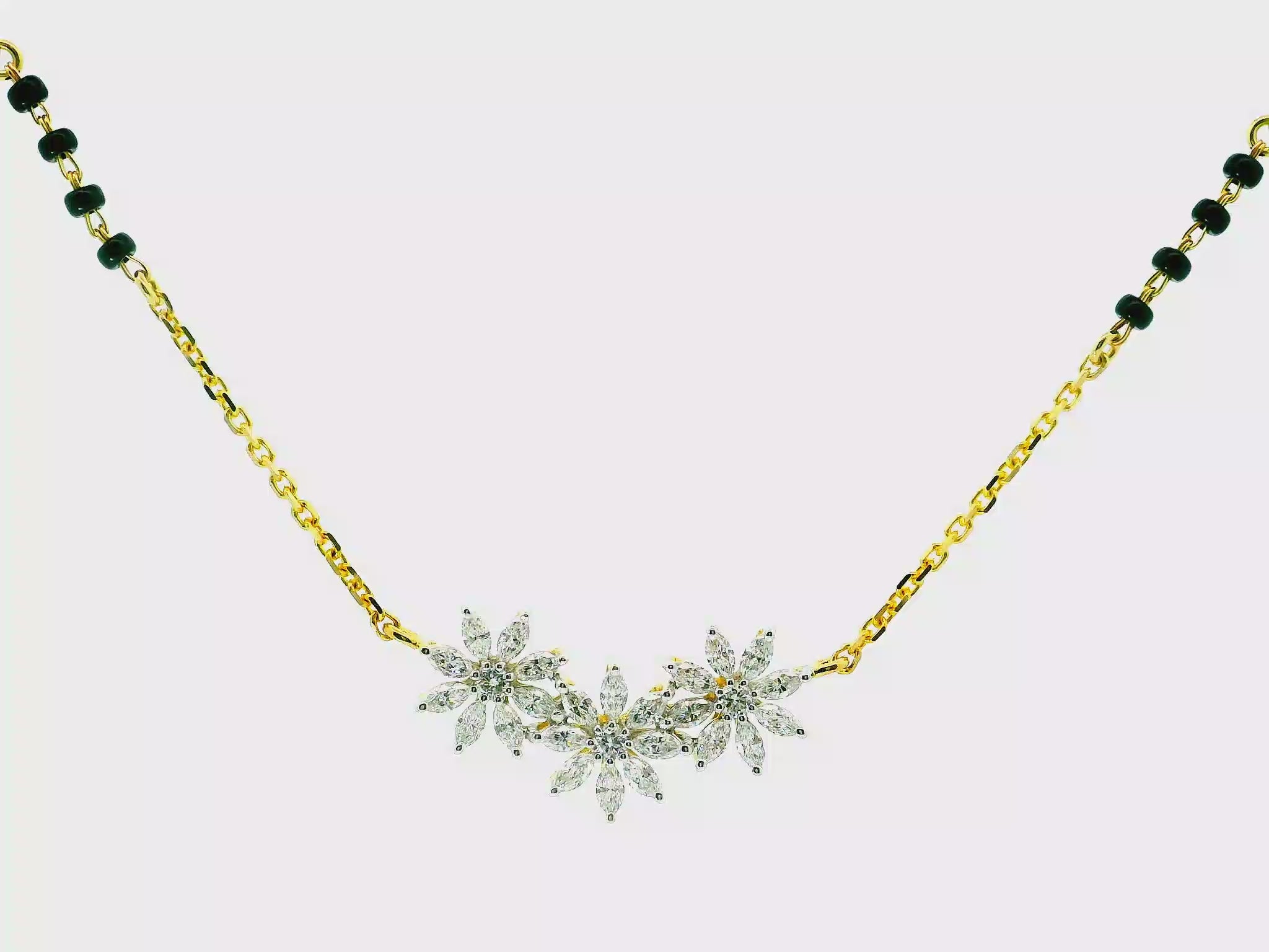 Floral Symphony Lab Grown Diamond Mangalsutra