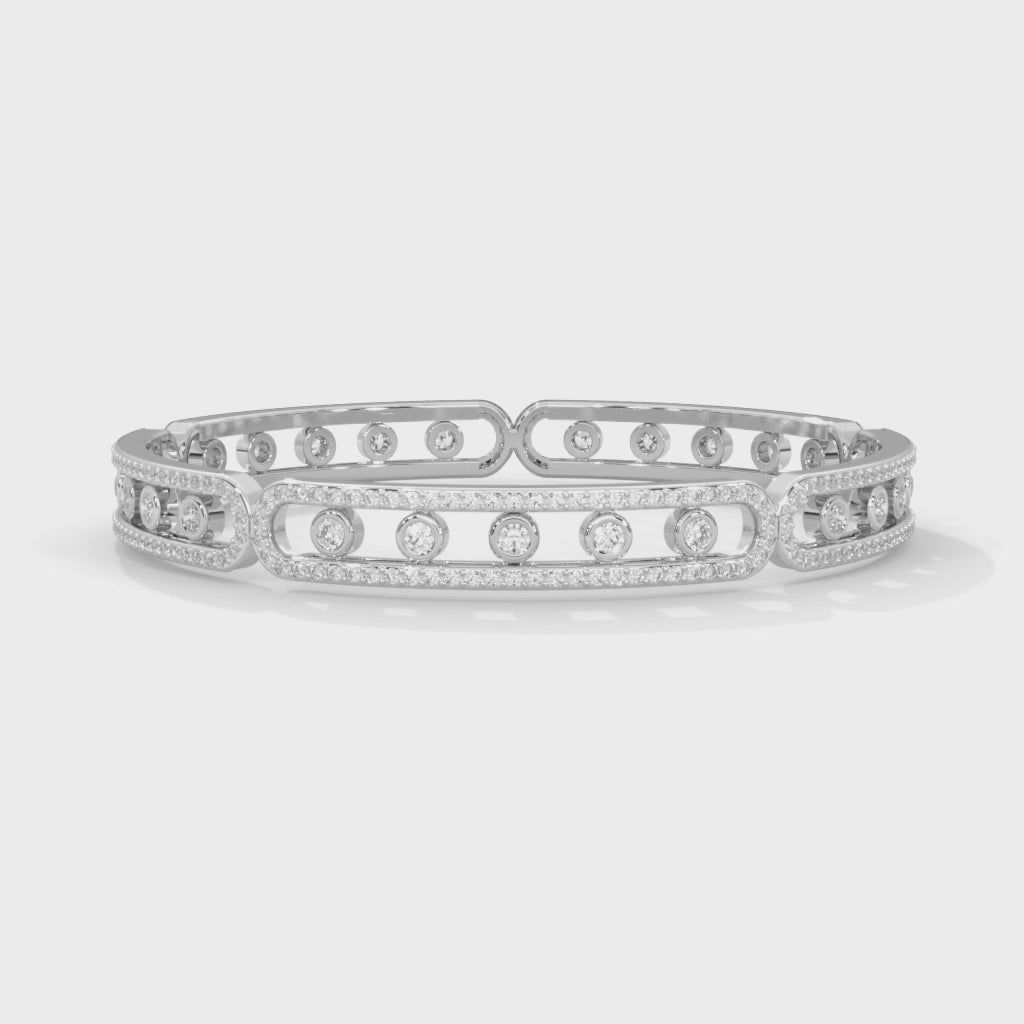Harmony Tricolor Lab Grown Diamond Bangle