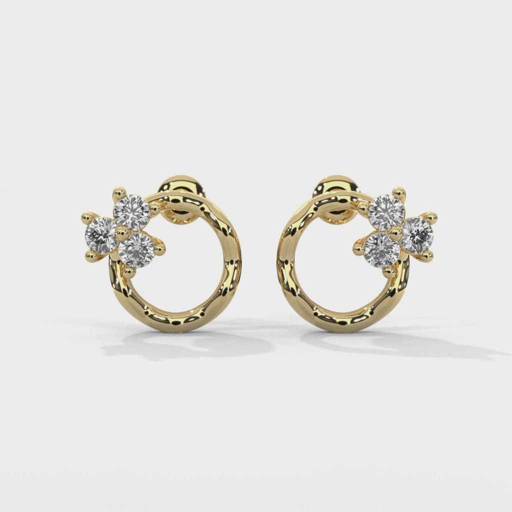Blossom Loop Lab Grown Diamond Earrings