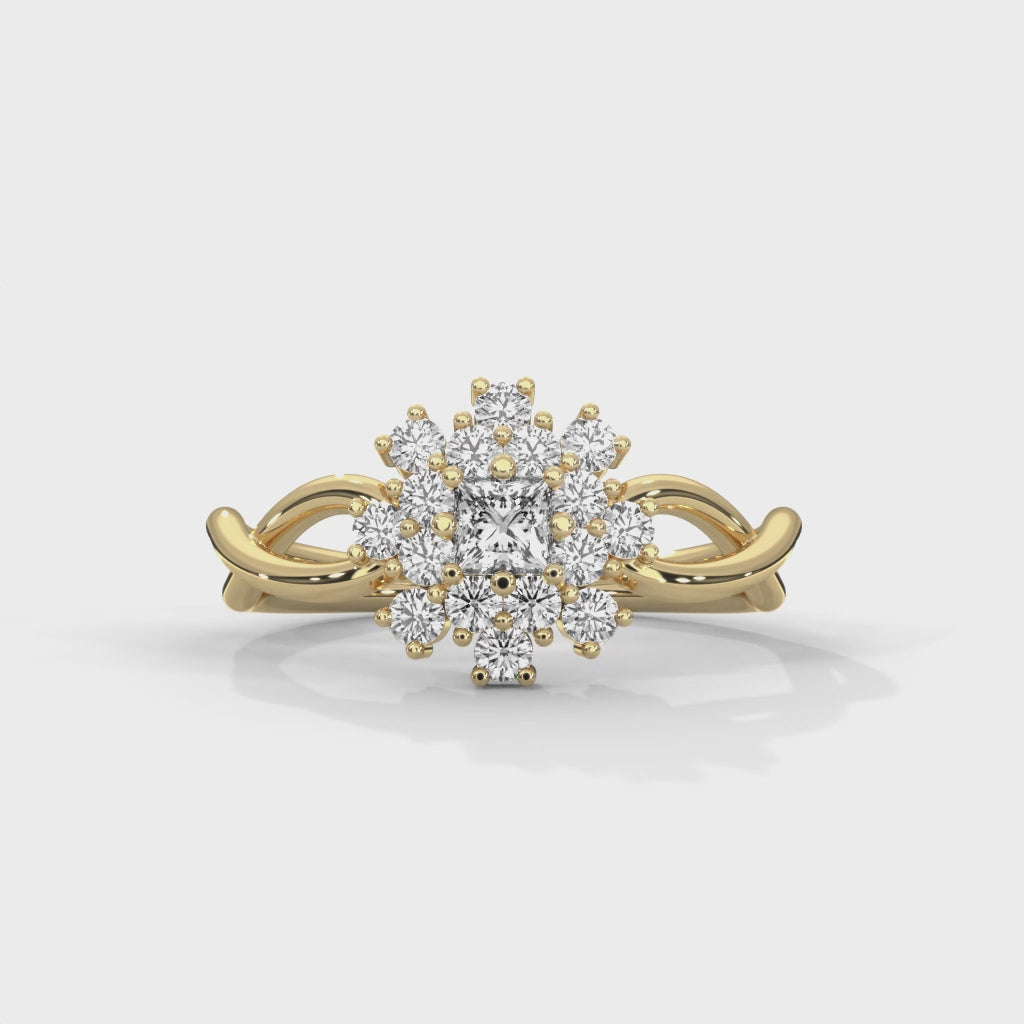 Celestial Blossom Lab Grown Diamond Ring
