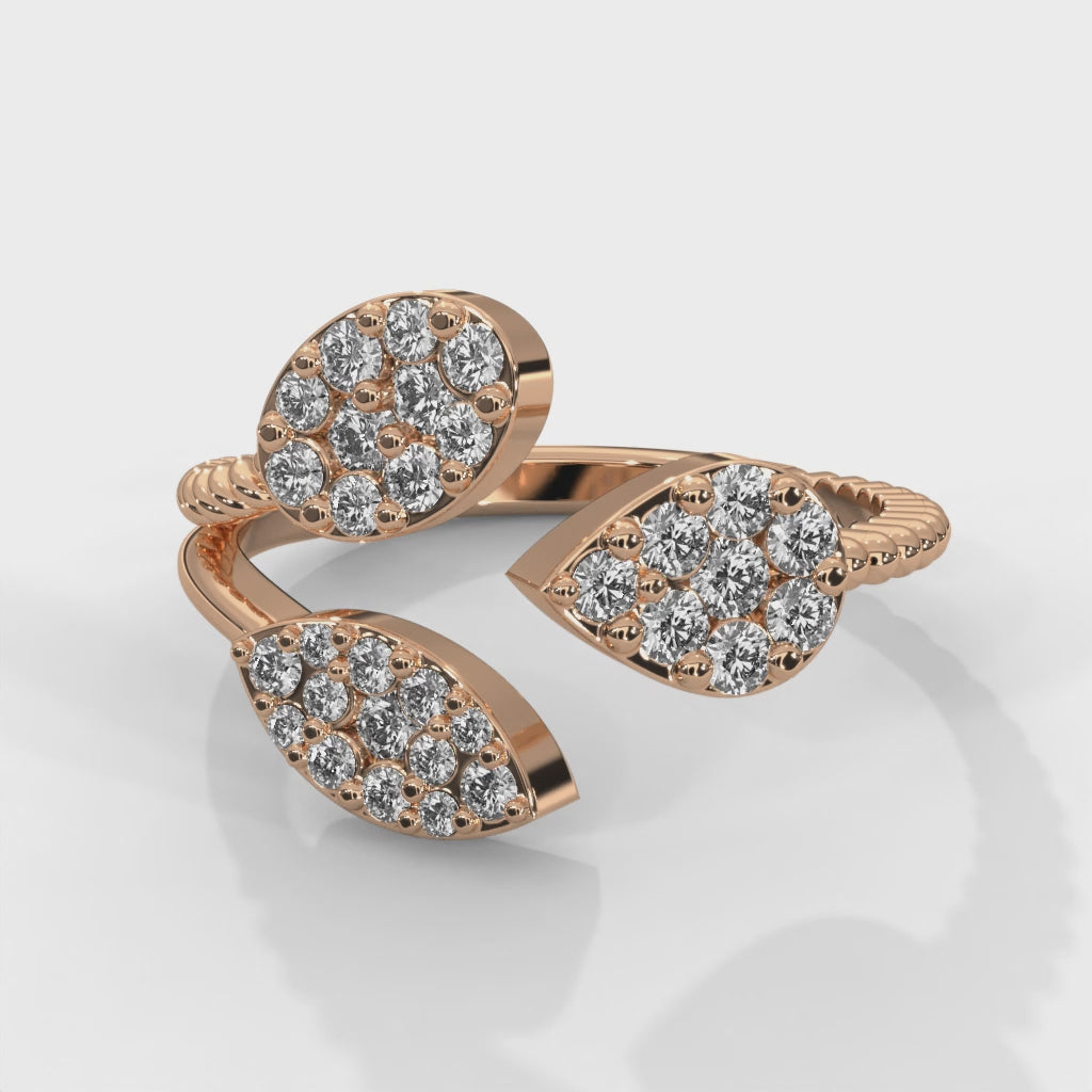 Enchanted Leaf Lab Grown Diamond Ring
