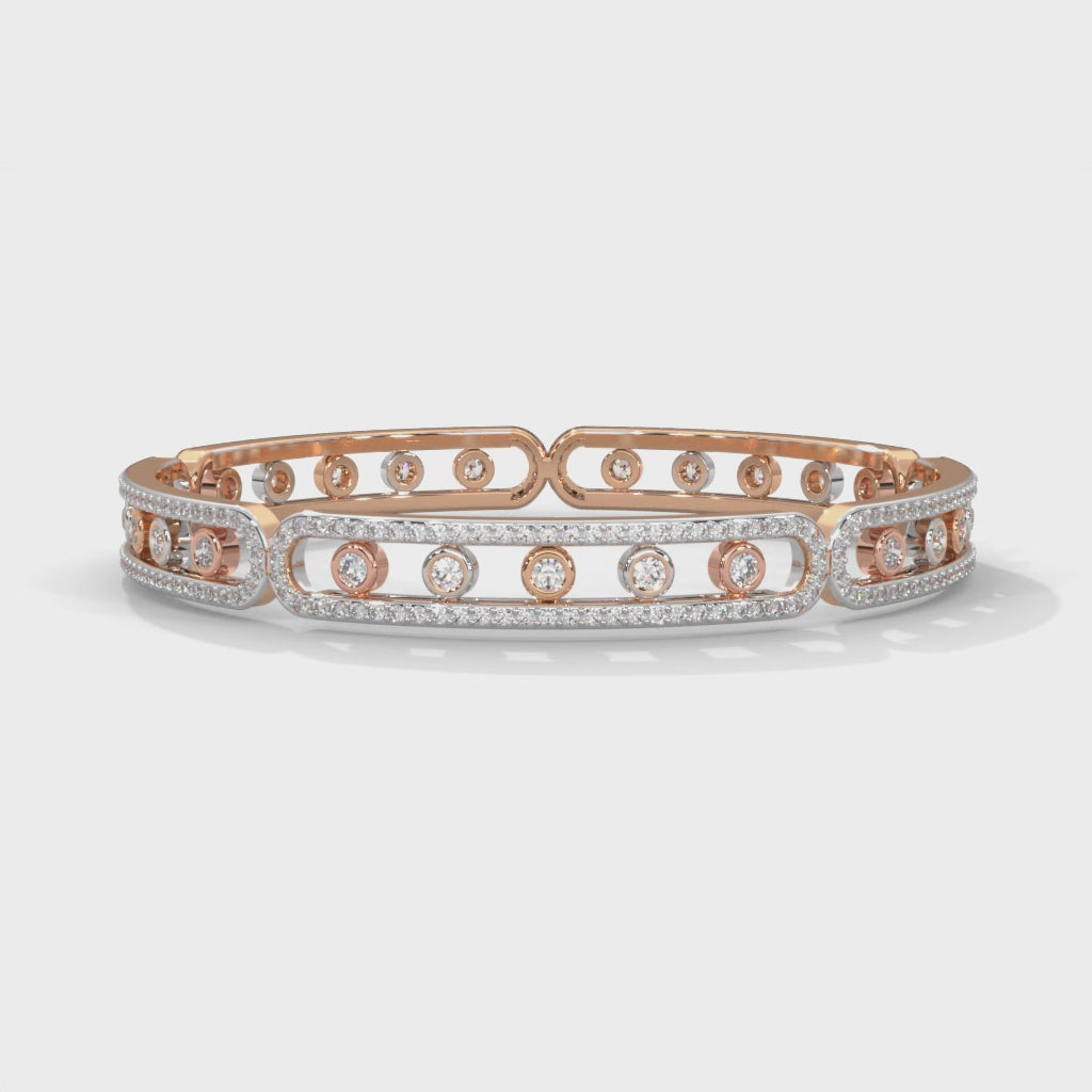 Harmony Tricolor Lab Grown Diamond Bangle