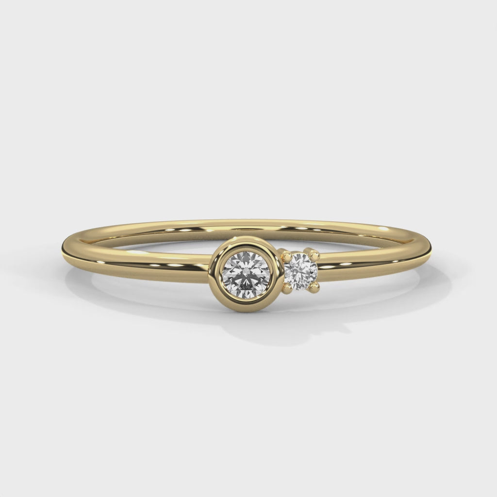 Minimalist Duo Lab Grown Diamond Ring