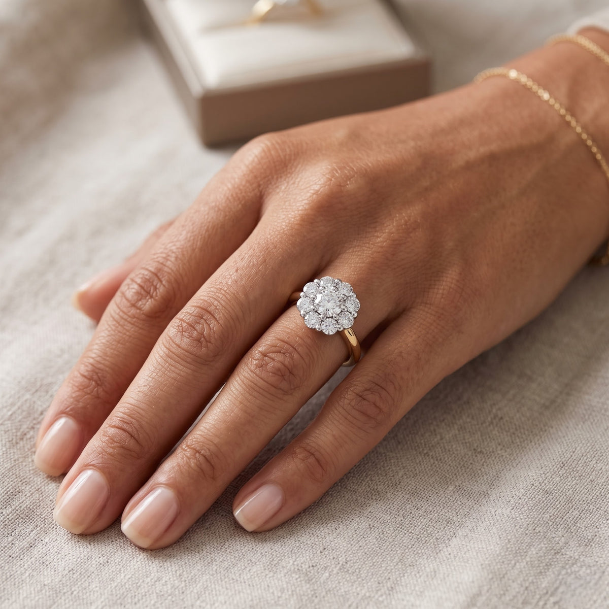Veyra Floral Lab Grown Diamond Ring