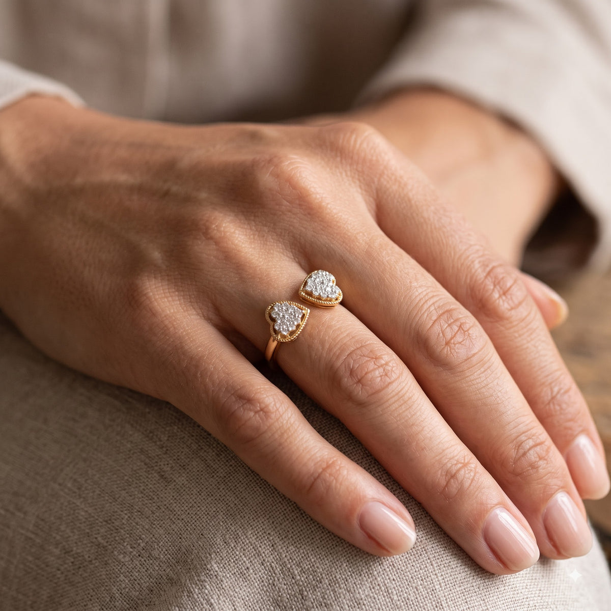 Nivara Amour Duo Lab Grown Diamond Ring
