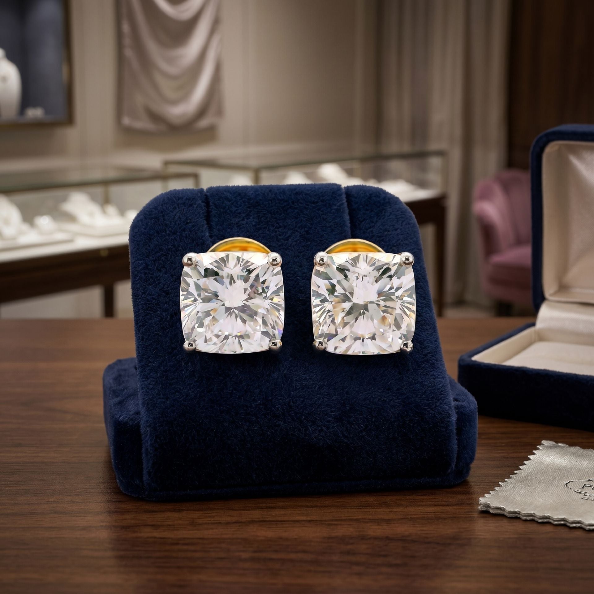 Velvet  Solitaire Lab Grown Diamond Earrings